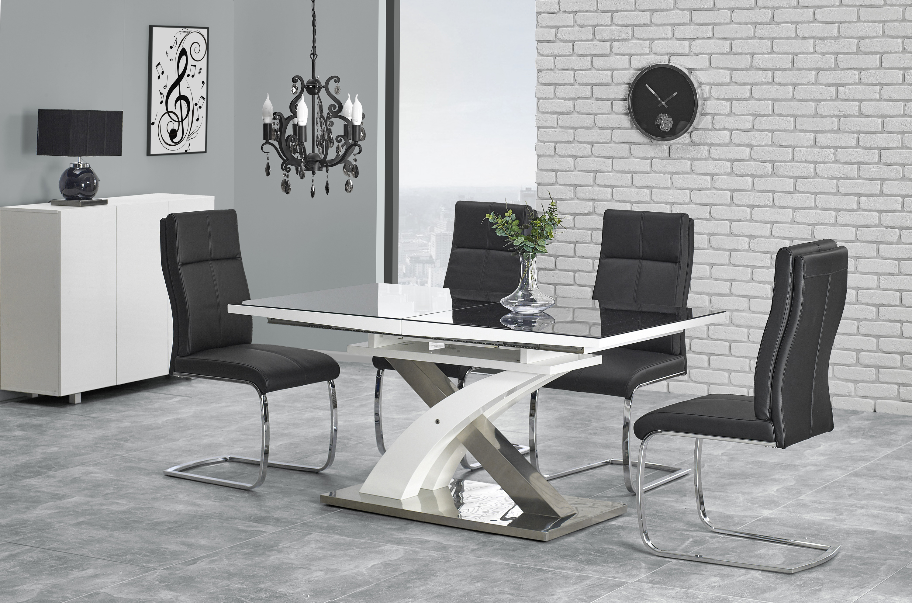 Sandor 2 összecsukható asztal - fekete stůl rozkladany sandor 2 - Fekete