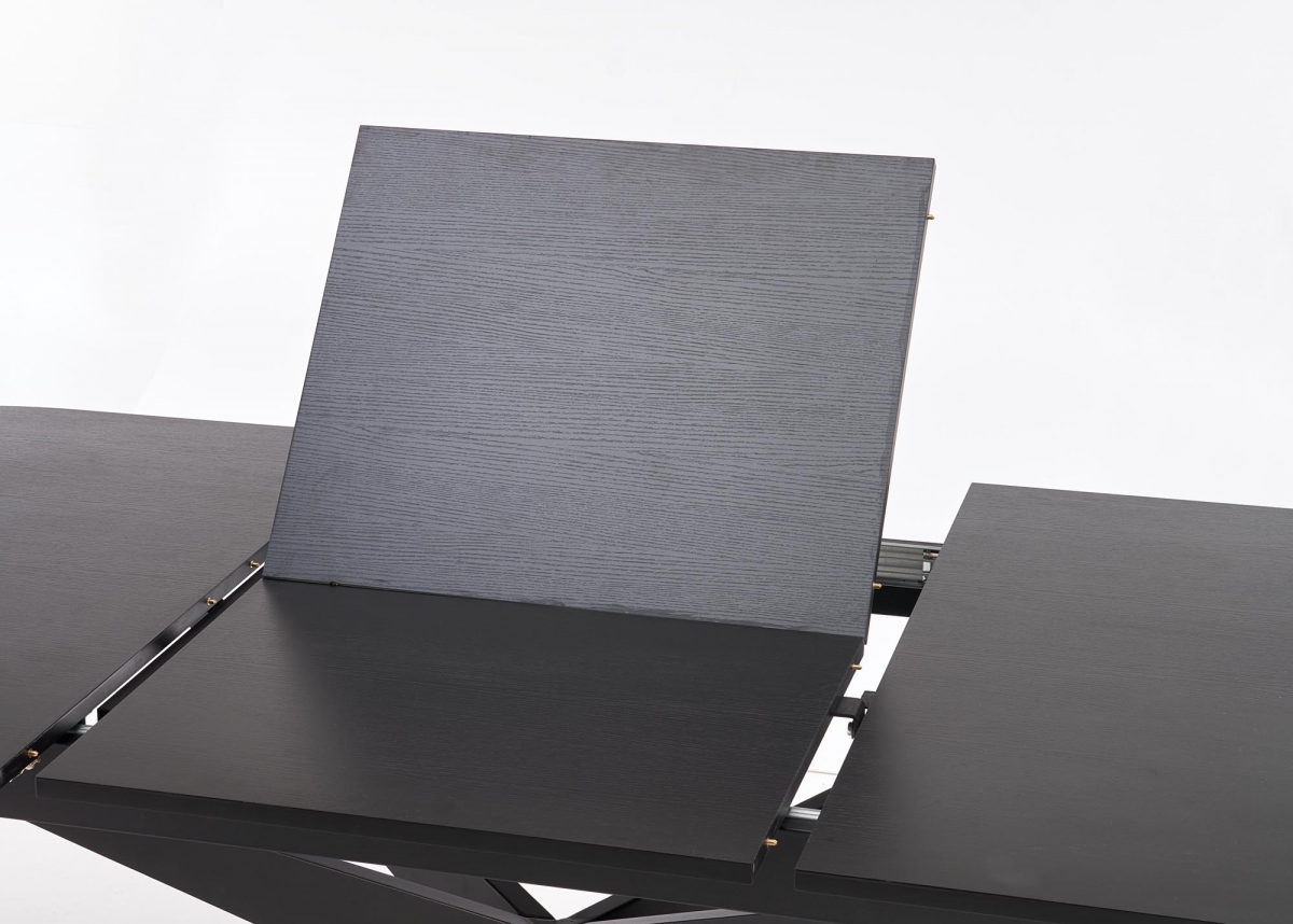 Rozkladací jedálenský stôl Selvio 180-240x100 cm - čierna Stôl rozkladany Selvio 180-240 x 100 cm owalny Čierny