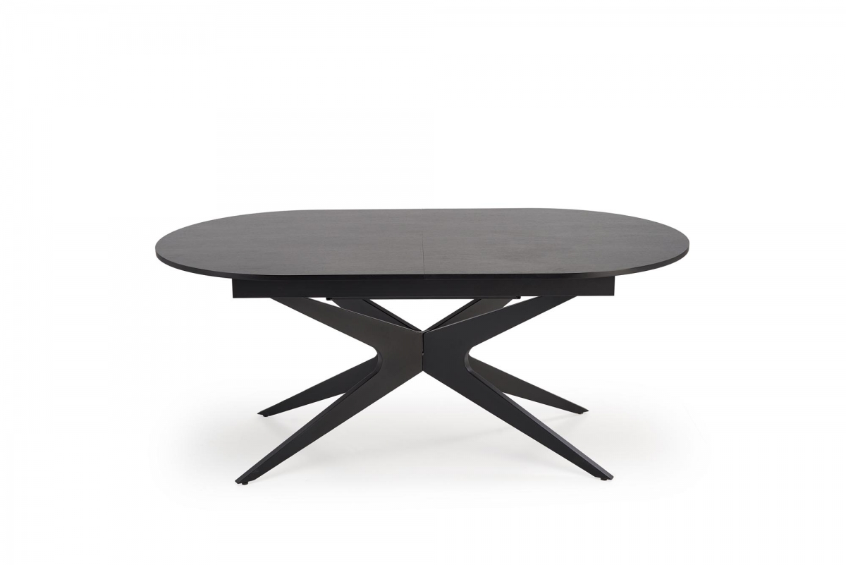 Rozkladací jedálenský stôl Selvio 180-240x100 cm - čierna Stôl rozkladany Selvio 180-240 x 100 cm owalny Čierny