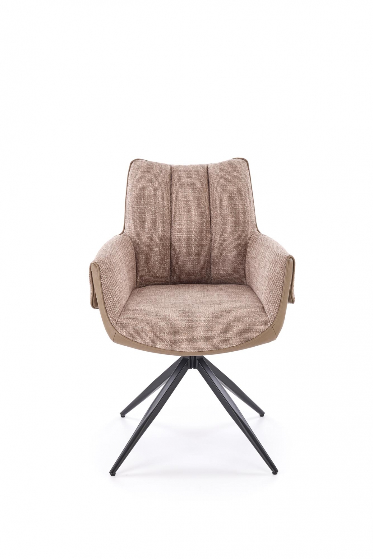 Jídelní set stůl Selvio + 4 židle Denaro - černá / hnědá Stůl rozkladany Selvio se čtyřmi krzeslami tapicerowanymi Denaro - černá / hnědá 