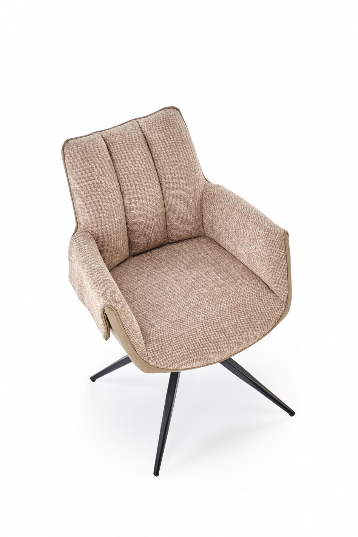 Jídelní set stůl Selvio + 4 židle Denaro - černá / hnědá Stůl rozkladany Selvio se čtyřmi krzeslami tapicerowanymi Denaro - černá / hnědá 