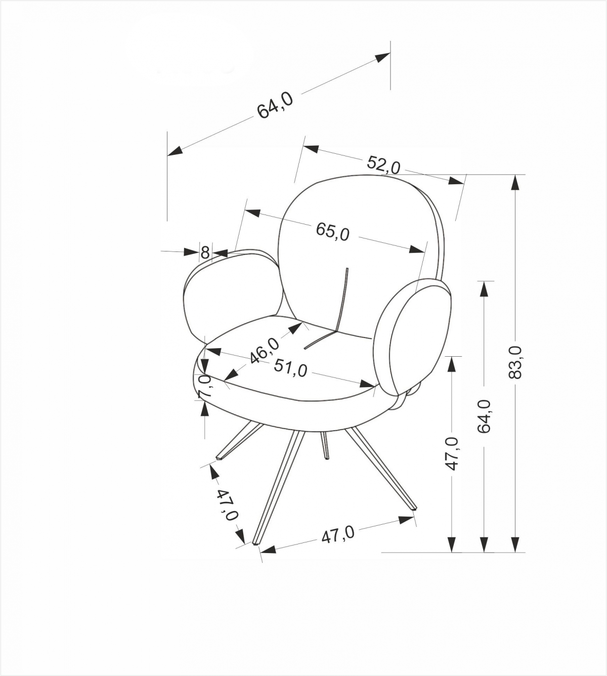 Jídelní set stůl Selvio + 4 židle Denaro - černá / hnědá Stůl rozkladany Selvio se čtyřmi krzeslami tapicerowanymi Denaro - černá / hnědá 