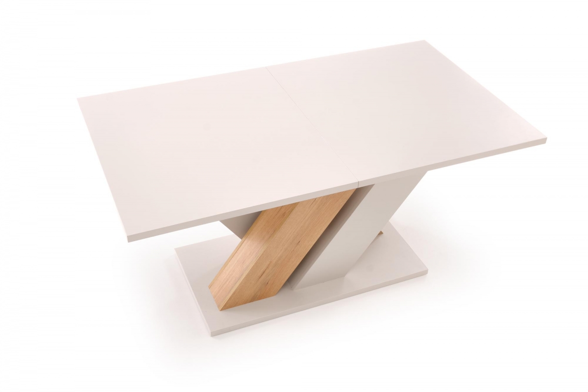 Rozkladací jedálenský stôl Silvano 160-200x90 cm - kašmír / dub cremona Stôl rozkladany Silvano 160-200x90 cm - kašmír / Dub cremona