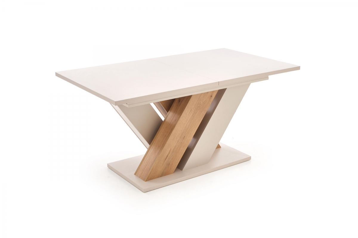 Rozkladací jedálenský stôl Silvano 160-200x90 cm - kašmír / dub cremona Stôl rozkladany Silvano 160-200x90 cm - kašmír / Dub cremona