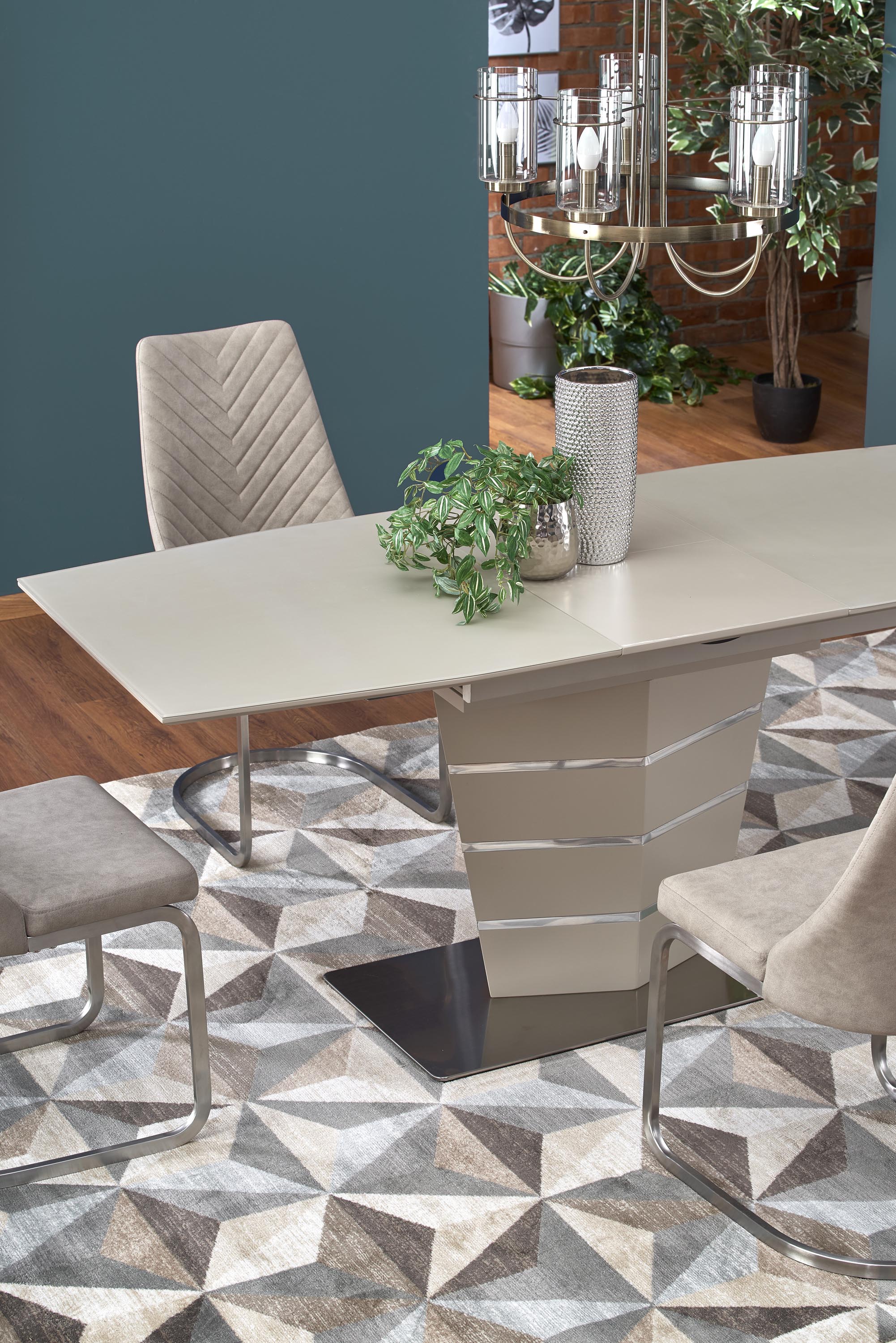 Rozkladací jedálenský stôl Sorento 140-180x80 cm - béžový mat Stôl rozkladany sorento - béžový mat