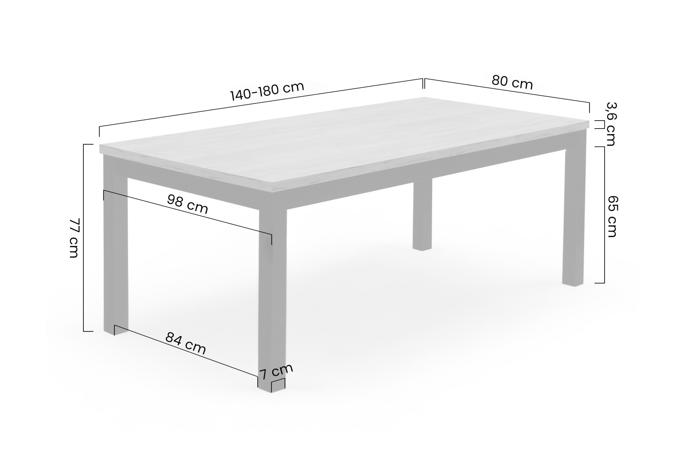 Rozkladací jedálenský stôl Werona 140-180x80 cm – dub wotan / čierne nožičky Stôl rozkladany Werona 140-180x80 cm - Dub wotan / čierny nožičky