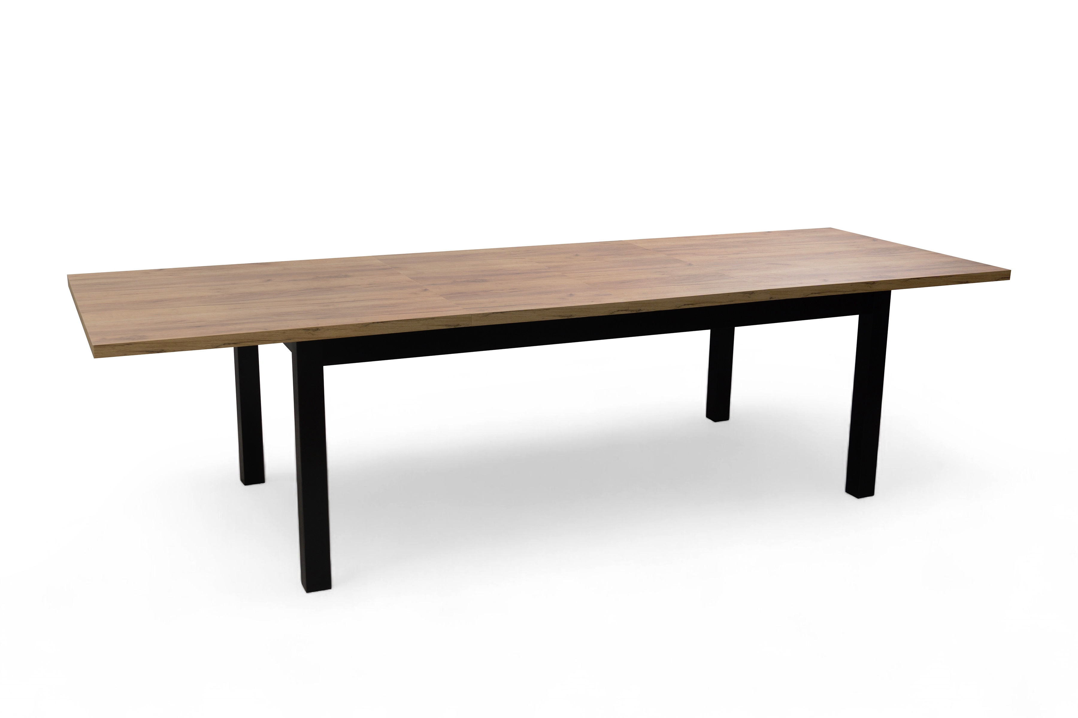 Rozkladací jedálenský stôl Werona 160-200x90 cm - dub craft / čierna Stôl rozkladany Werona 160-200x90 cm - Dub craft / čierny nožičky