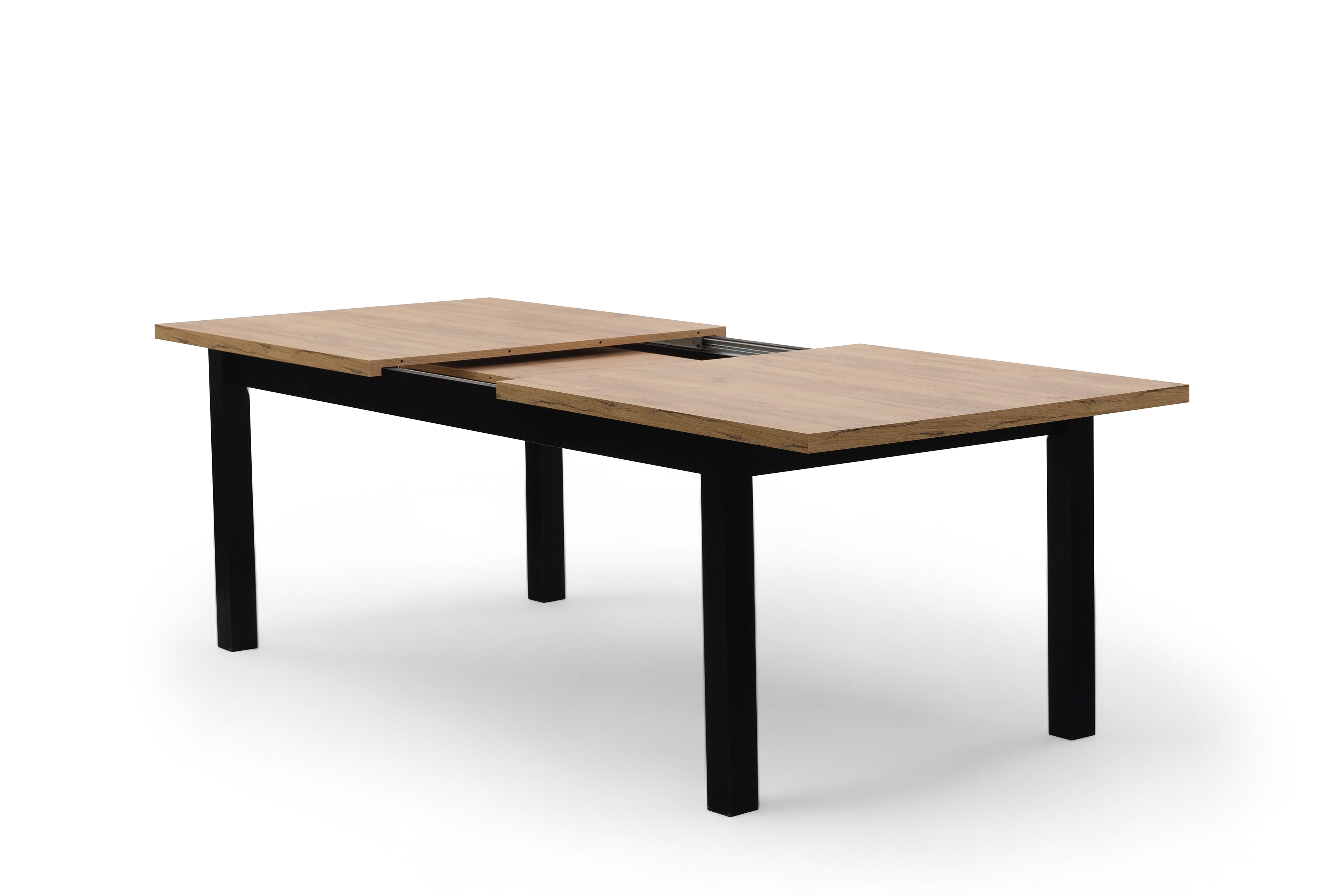 Rozkladací jedálenský stôl Werona 200-300x100 cm - dub craft / čierna Stôl rozkladany Werona 200-300x100 cm - Dub craft / čierny nožičky