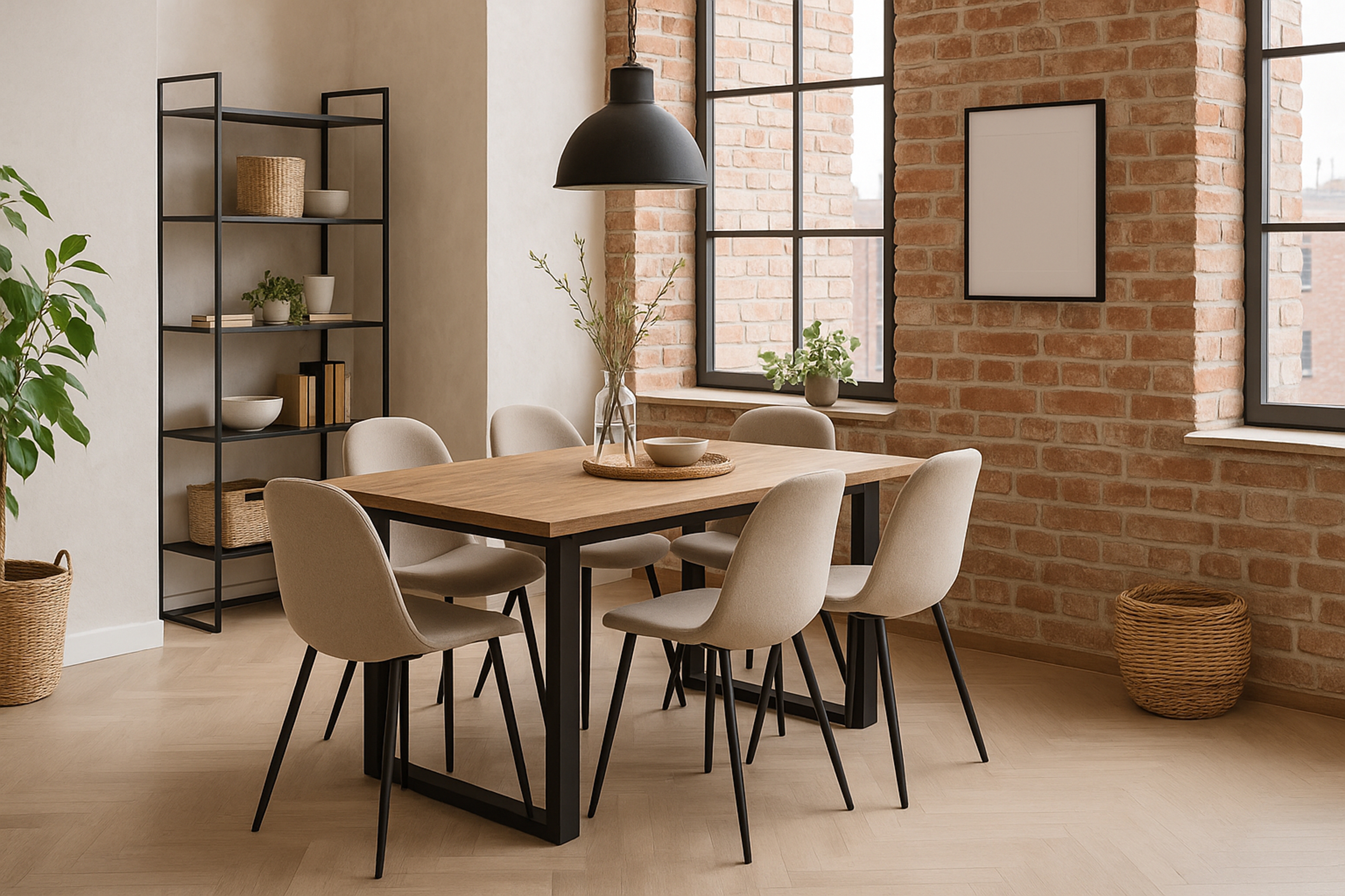 Jídelní stůl Temir loft 138x80 cm - dub wotan Stůl Temir loftový pro jídelny - dub wotan