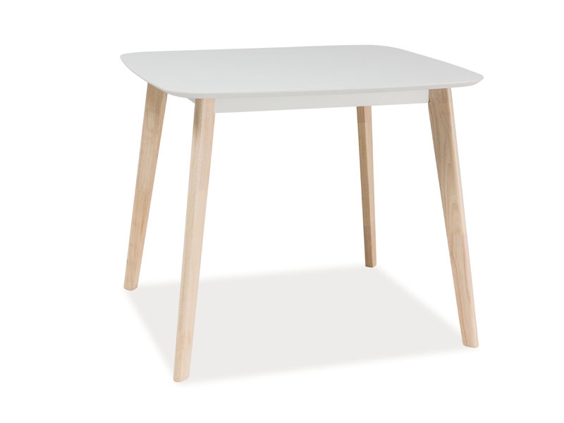 Stôl TIBI biely/dub BIELONY 90X80  Stôl tibi biely/dub bielony 90x80