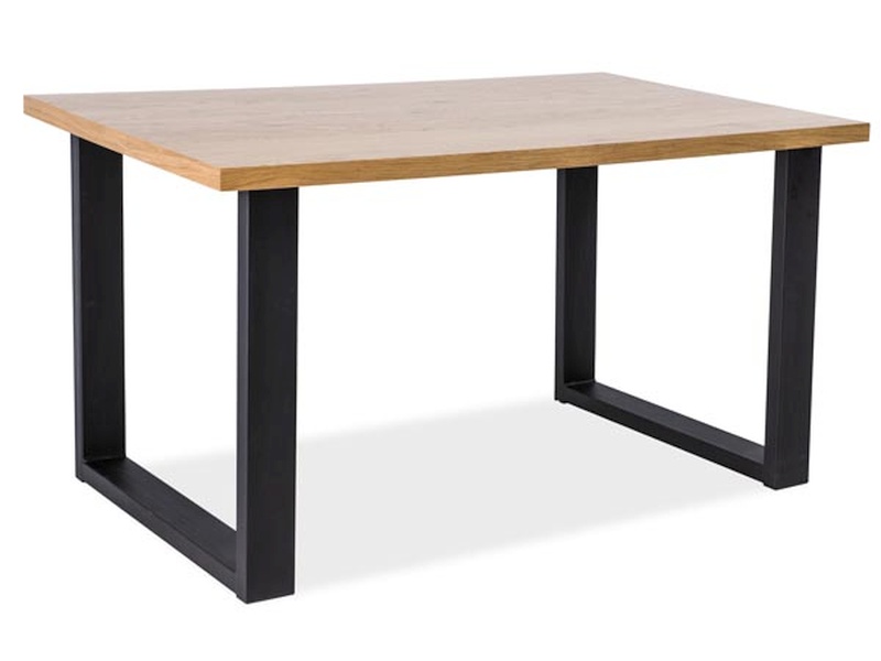 Stôl UMBERTO OKLEINA prírodná dub/Čierny  150x90  stOL umberto okleina prírodná dAb/Čierny  150x90 