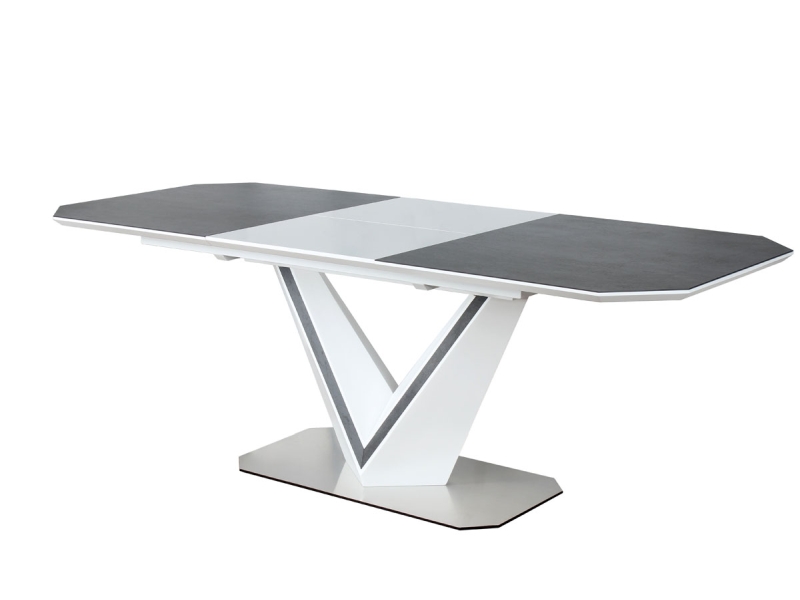 Stôl VALERIO CERAMIC biely 160(220)X90  stOL valerio ceramic biaLy 160(220)x90 