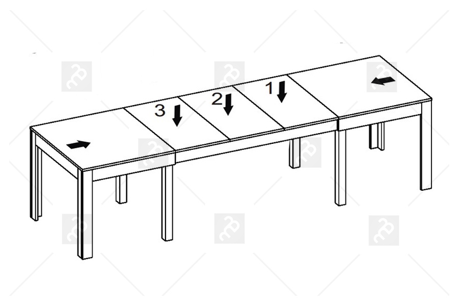 stůl Wenus 40 - Bílý mat  rozkladny do 300 cm 