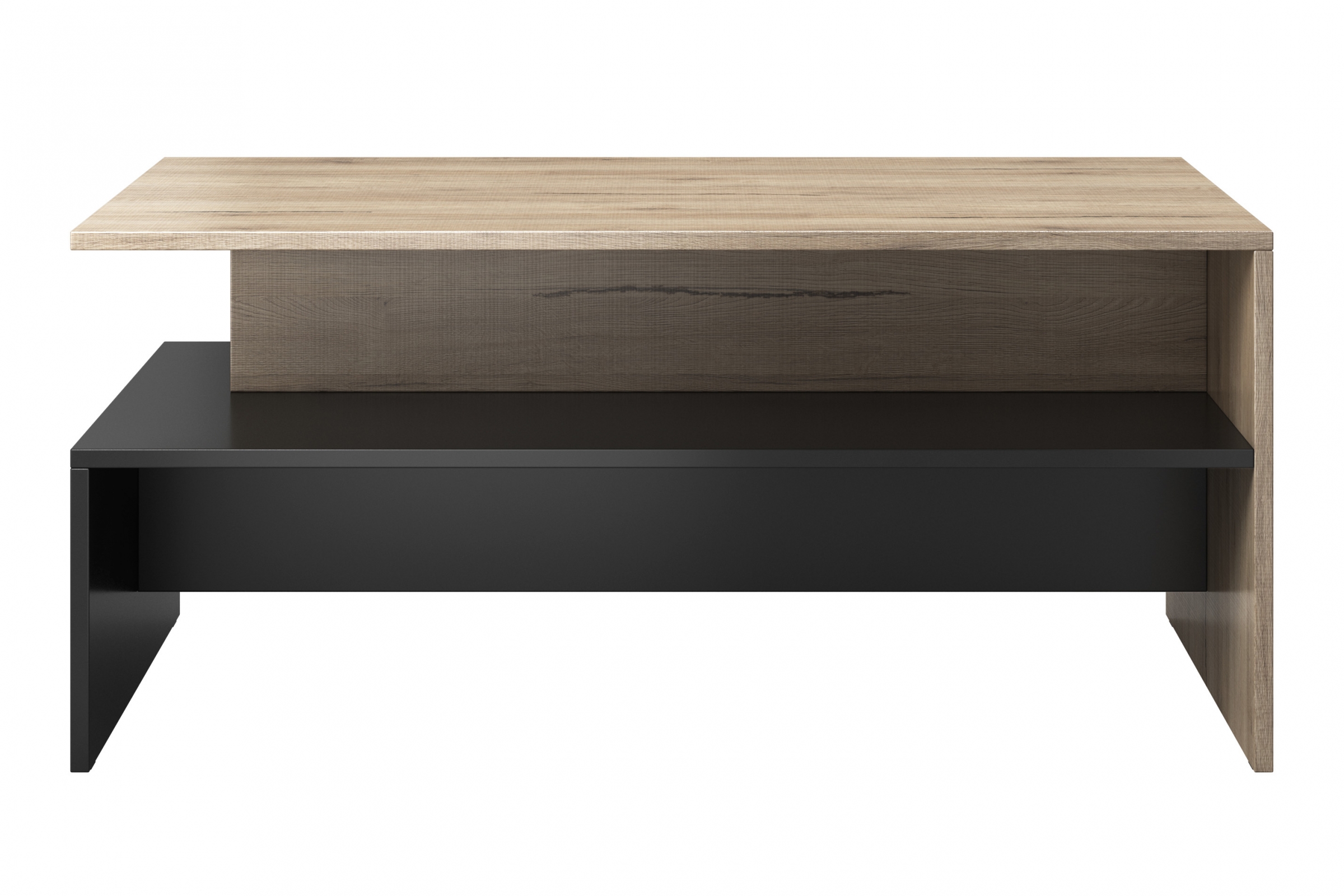 Stolík kawowy Baros 99 - 100x60 cm - san remo svetlý / Čierny Konferenčný stolík Baros 99 - 100 cm - san remo svetlý / Čierny