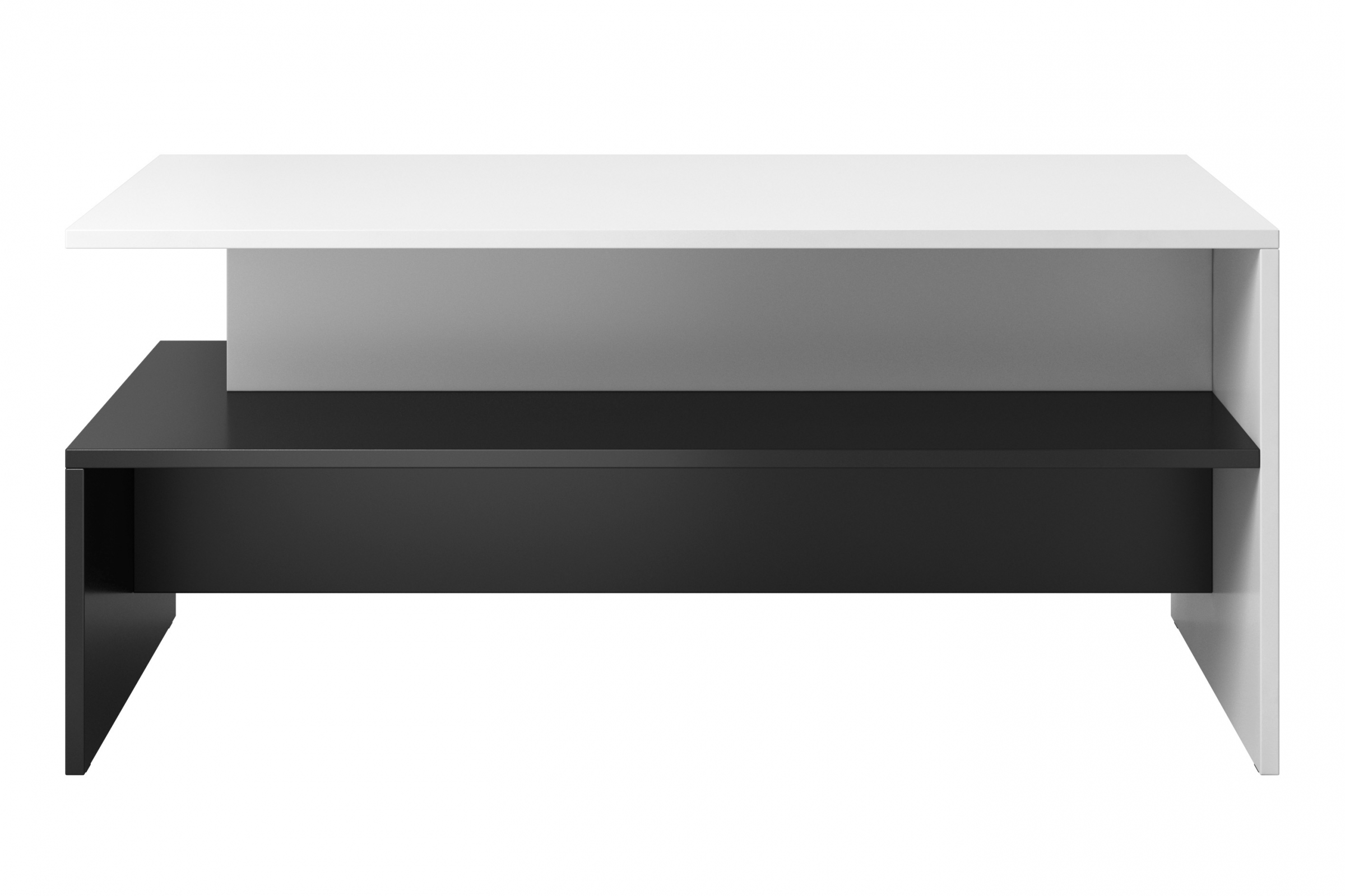 Konferenční stolek Baros 100x60 cm - bílá / černá stolek kawowy Baros 99 z polka 100 cm - bílá / černá