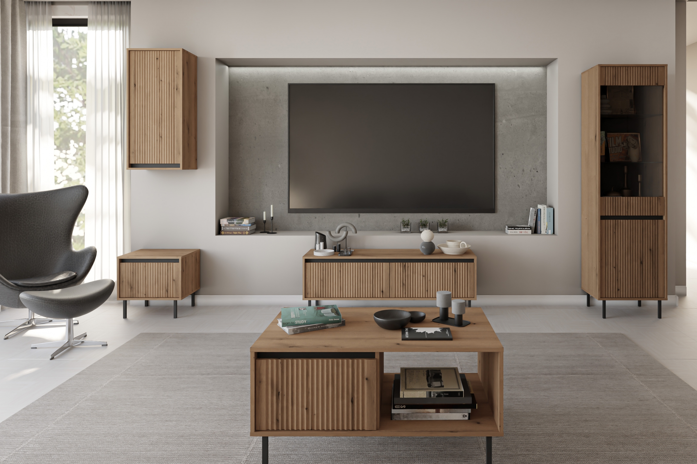 Stolík konferenčný Kasalia 100x60 cm - Dub evoke Konferenčný stolík Kasalia 100x60 cm - Dub evoke