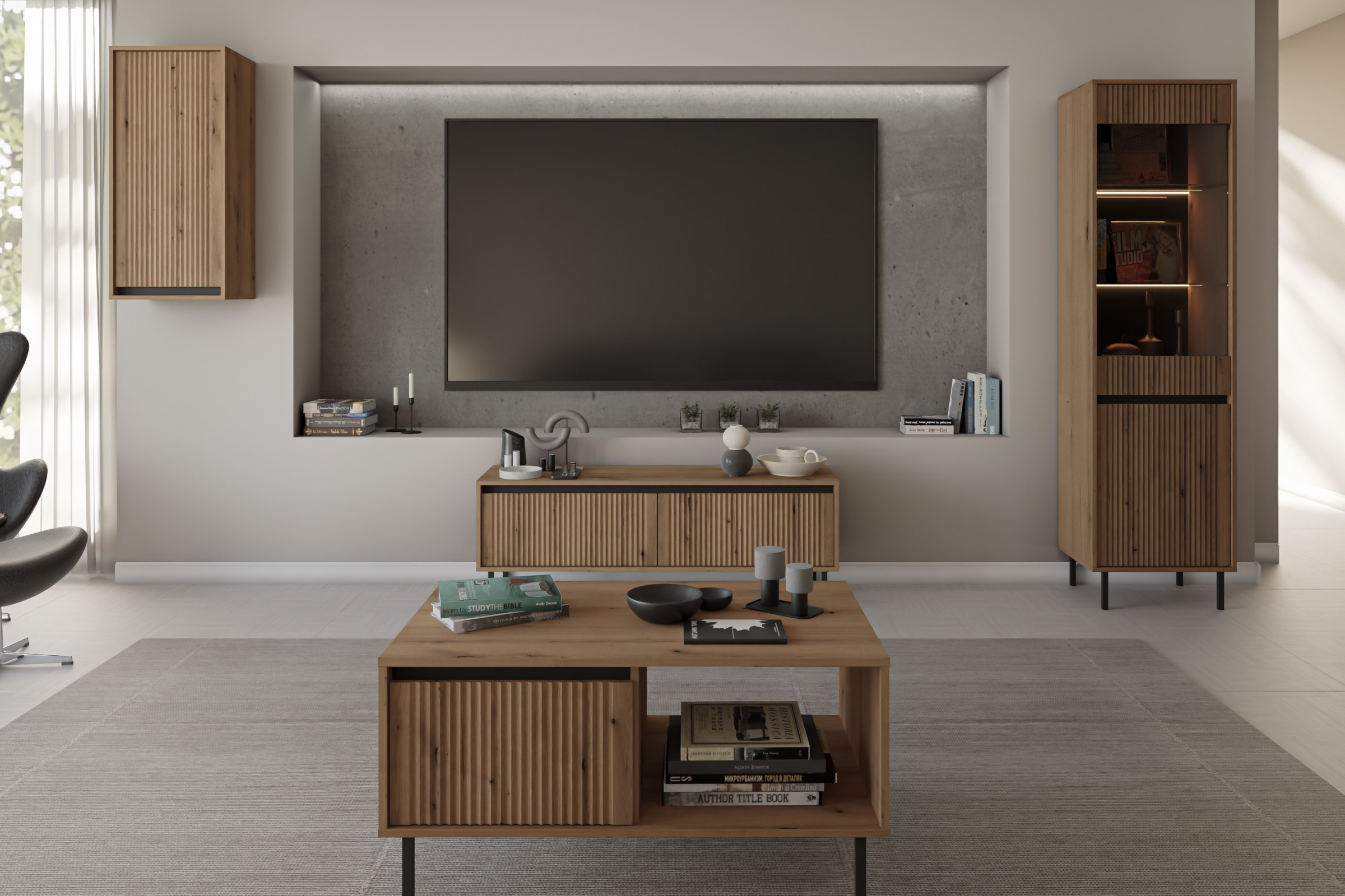 Stolík konferenčný Kasalia 100x60 cm - Dub evoke Konferenčný stolík Kasalia 100x60 cm - Dub evoke