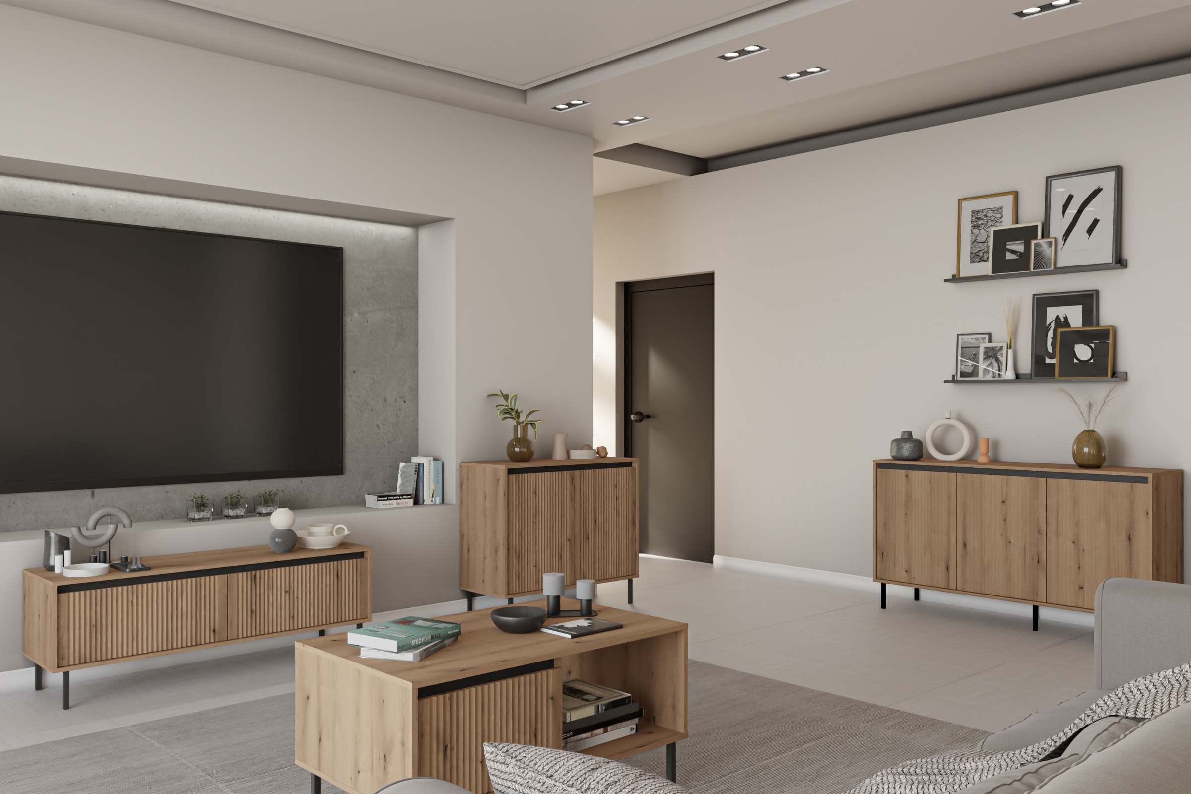 Stolík konferenčný Kasalia 100x60 cm - Dub evoke Konferenčný stolík Kasalia 100x60 cm - Dub evoke