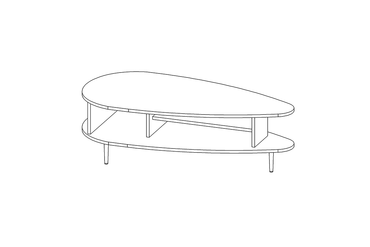 Konferenčný stolík Kastelio - brandy castello Stôlík