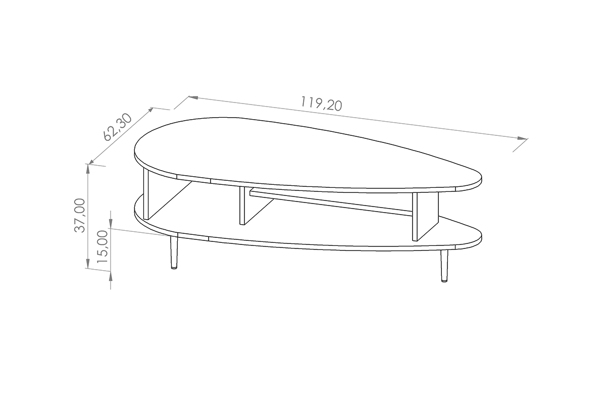 Konferenčný stolík Kastelio - brandy castello Konferenčný Stôlík do izby dziennego