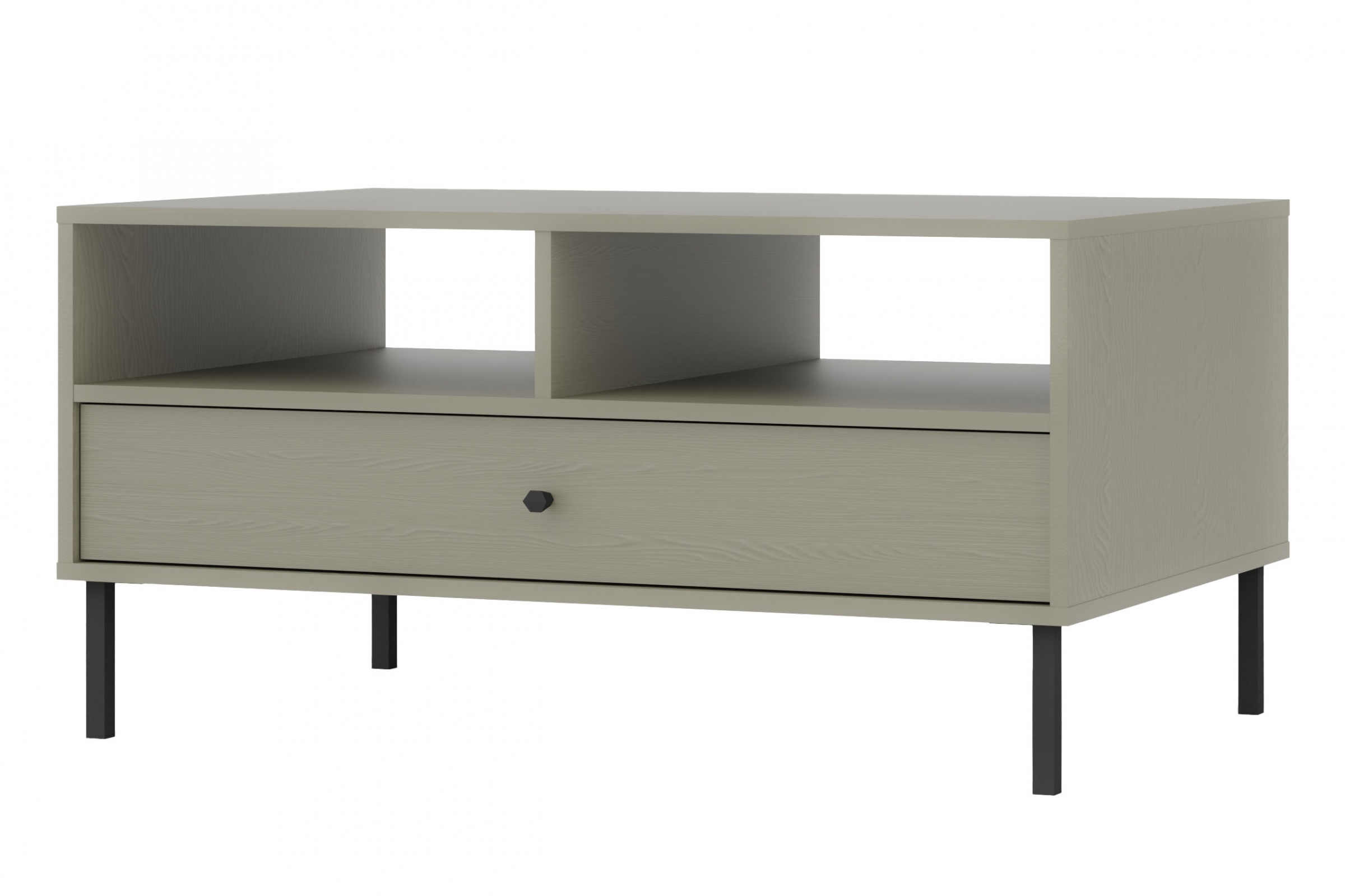 Konferenčný stolík Lotina II 1S 100x65 cm - eukalyptus / čierne nožičky Konferenčný stolík Lotina II 1S z szuflada 100x65 cm - eukaliptus / čierny nožičky