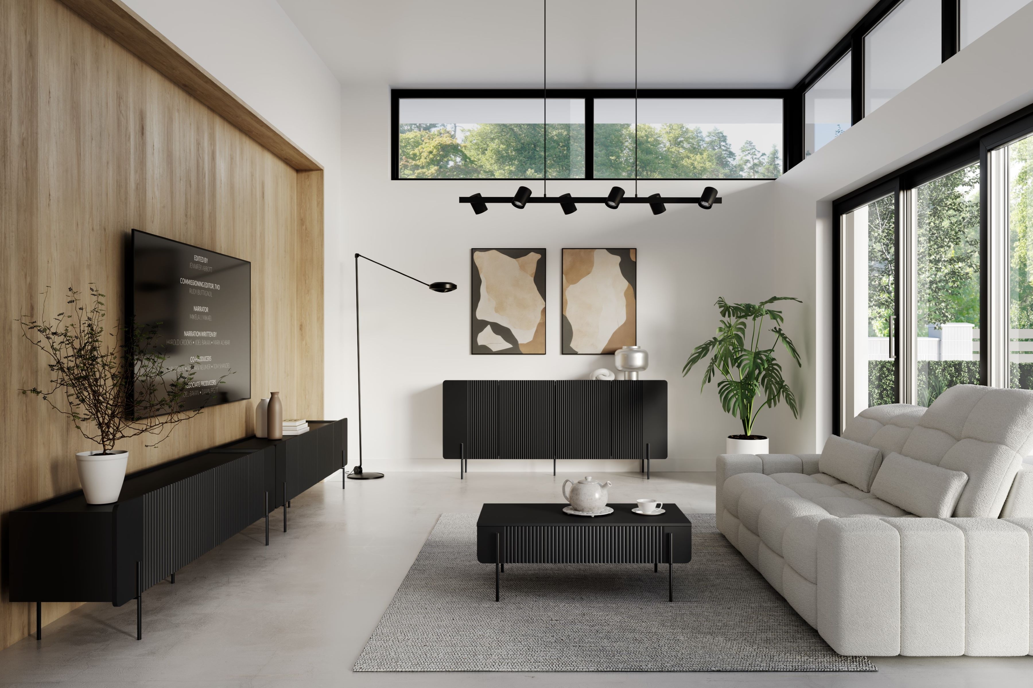 Konferenční stolek se zásuvkami Malmi 100 cm - černý mat / černé nožky stolek kawowy Malmi 100 cm se zásuvkami - černá mat / černá nozki