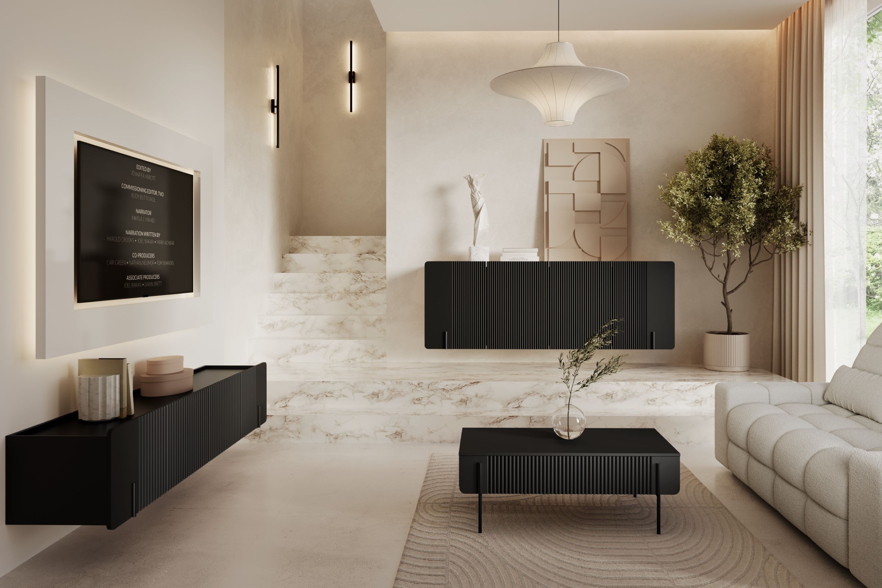 Konferenční stolek se zásuvkami Malmi 100 cm - černý mat / černé nožky stolek kawowy Malmi 100 cm se zásuvkami - černá mat / černá nozki