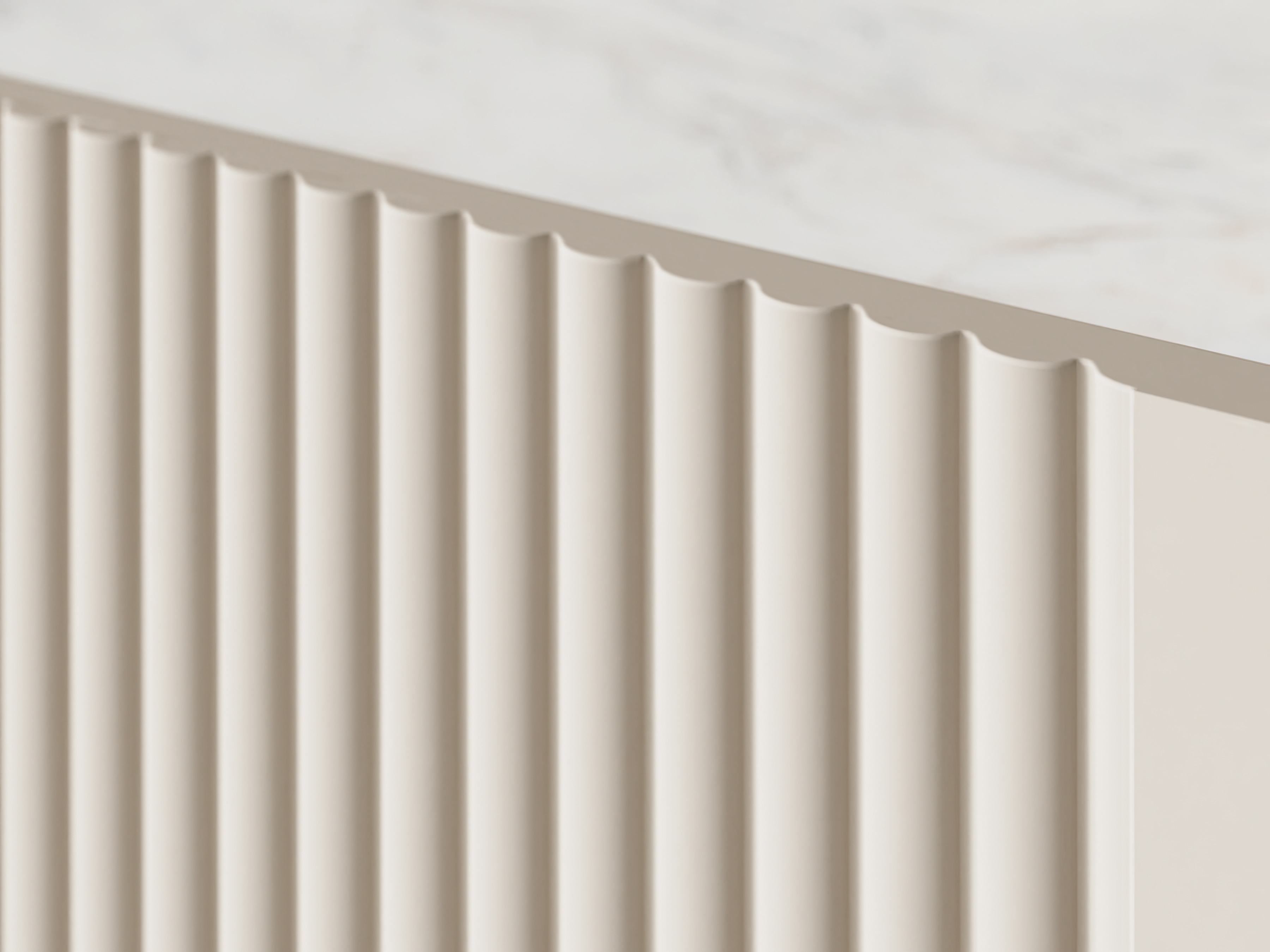 Konferenčný stolík Malmi 100 cm - kašmírová / crema bianca / zlatá Konferenčný stolík Malmi 100 cm so zásuvkami - kašmír / crema bianca / zlote nozki