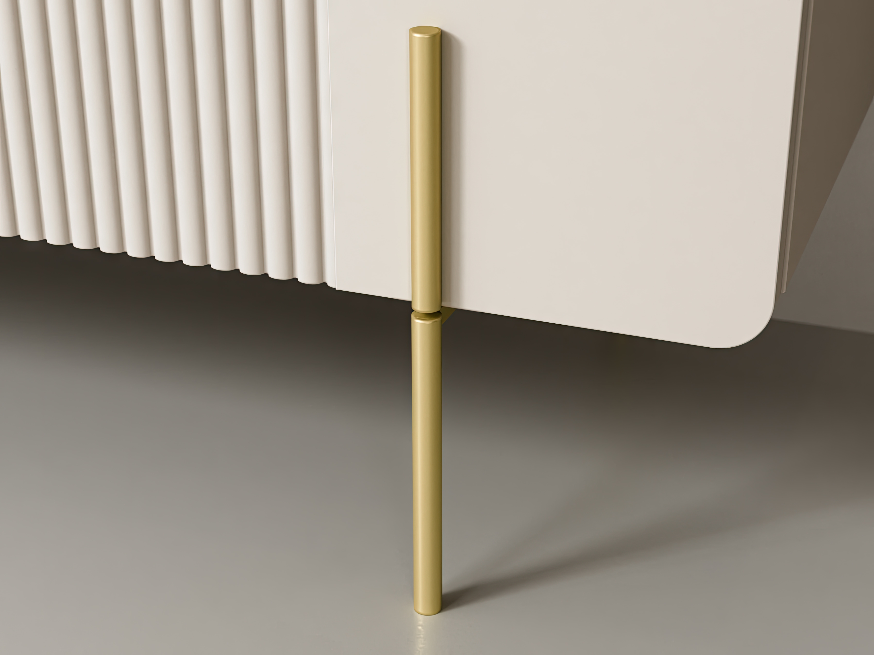 Konferenčný stolík Malmi 100 cm - kašmírová / crema bianca / zlatá Konferenčný stolík Malmi 100 cm so zásuvkami - kašmír / crema bianca / zlote nozki