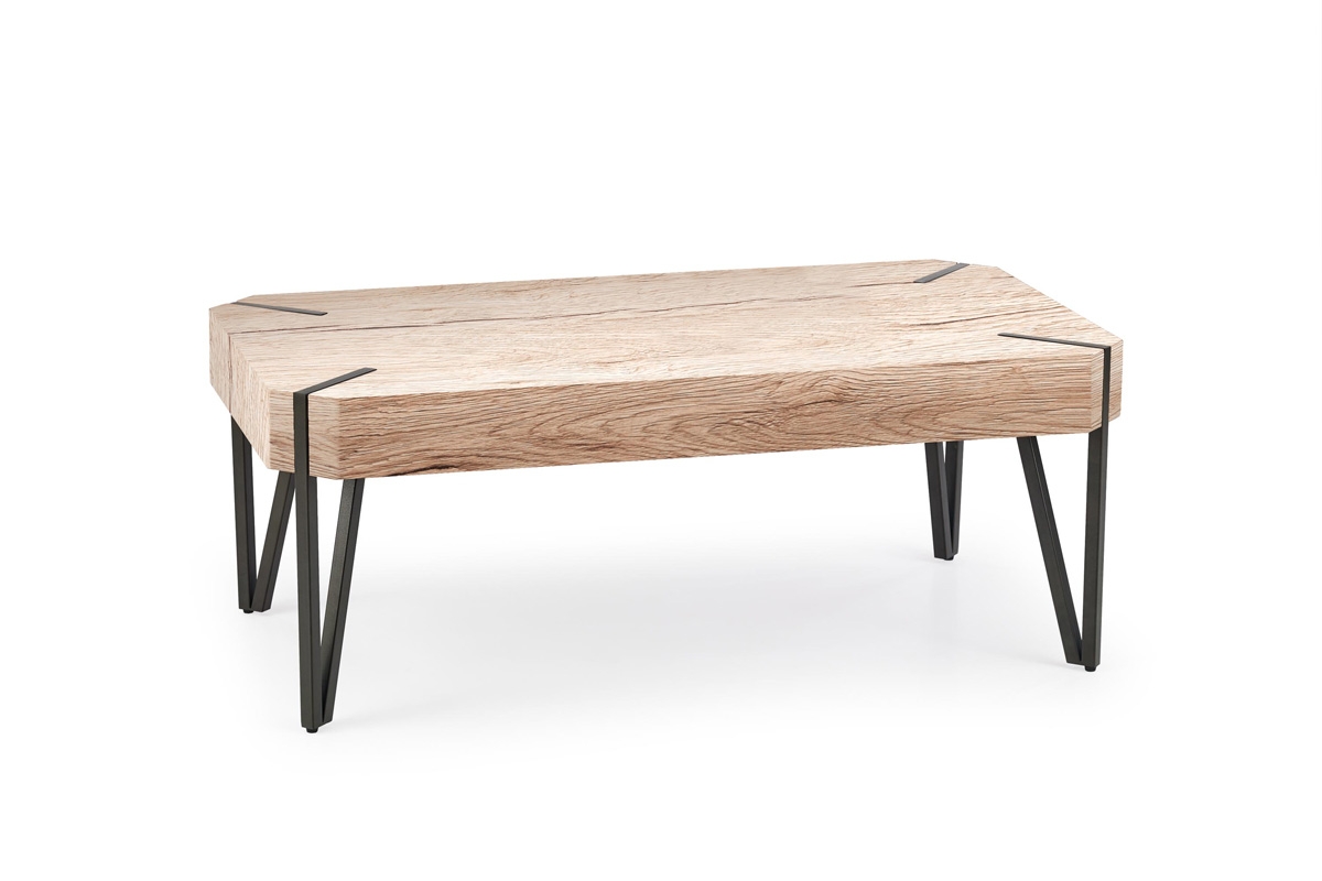 Konferenčný stolík EMILY - Dub San Remo/Čierny Industriálny Stolík 