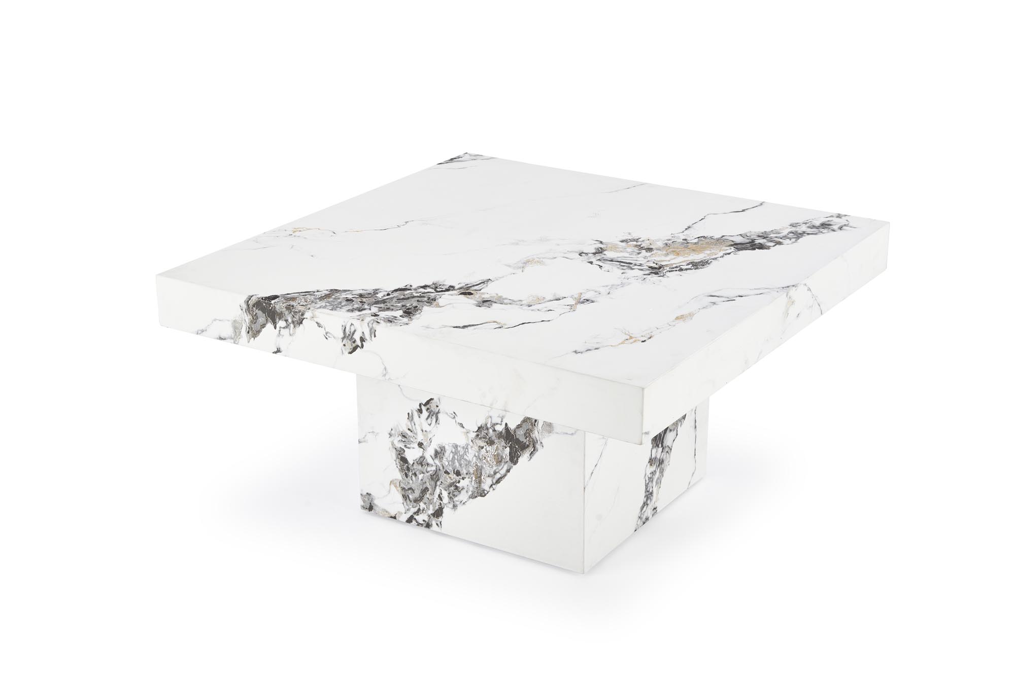 MONOLIT Konferenční stolek Bílý mramor stolek kawowy monolit - Bílý mramor