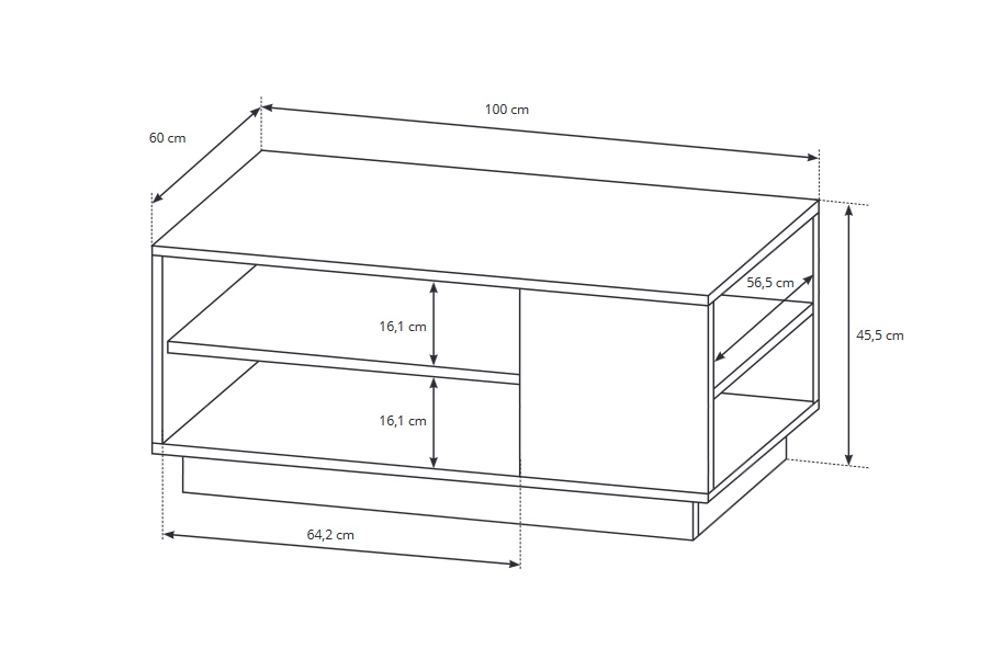 Konferenčný stolík Numb 100x60 - biela / dub craft Konferenčný stolík Numb 100x60 - Biely/Dub craft