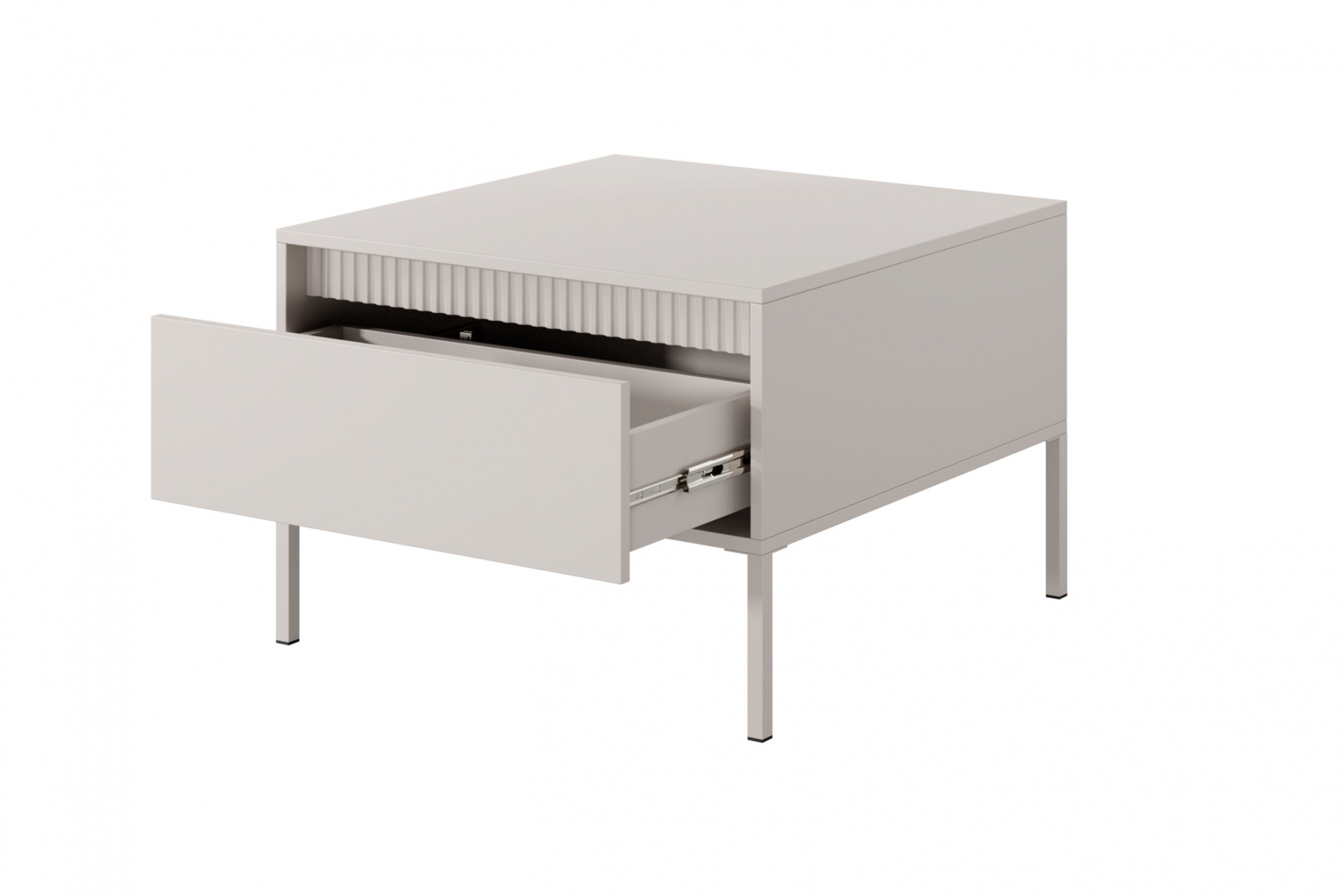 Konferenční stolek Sanos 68x68 cm - béžová stolek kawowy Sanos z szuflada - 68x68 cm - béžový