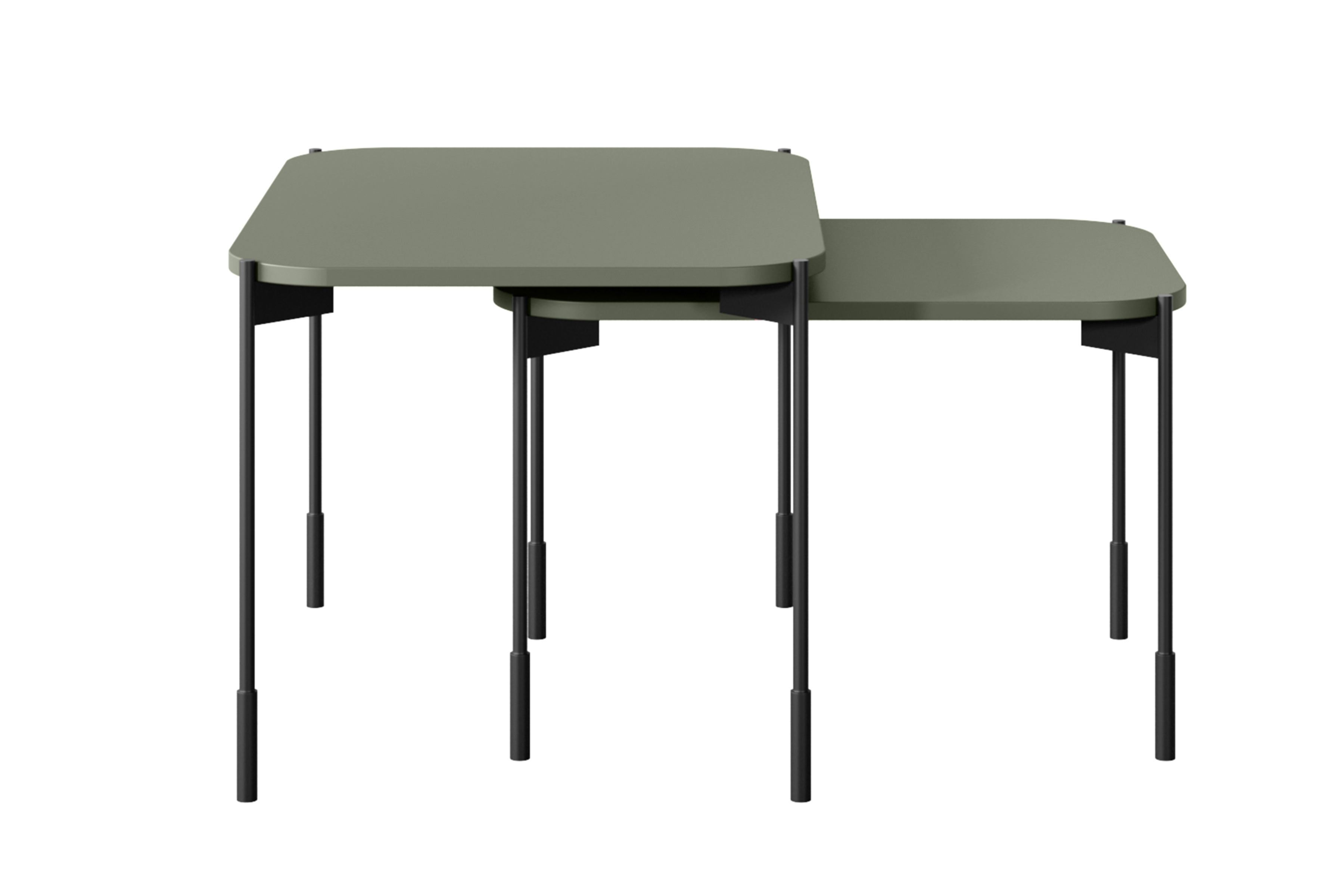 Konferenční stolek Sonatia 70x50 cm - olivová stolek kawowy Sonatia 70 cm prostokatny na kovových nohách - olivová