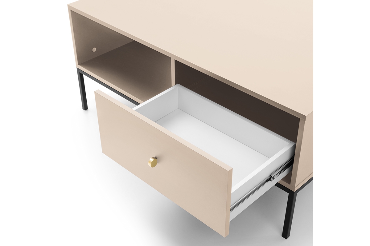 Konferenčný stolík so zásuvkou Eladia - béžová Konferenčný stolík so zásuvkou Eladia - béžová - priestranná zásuvka