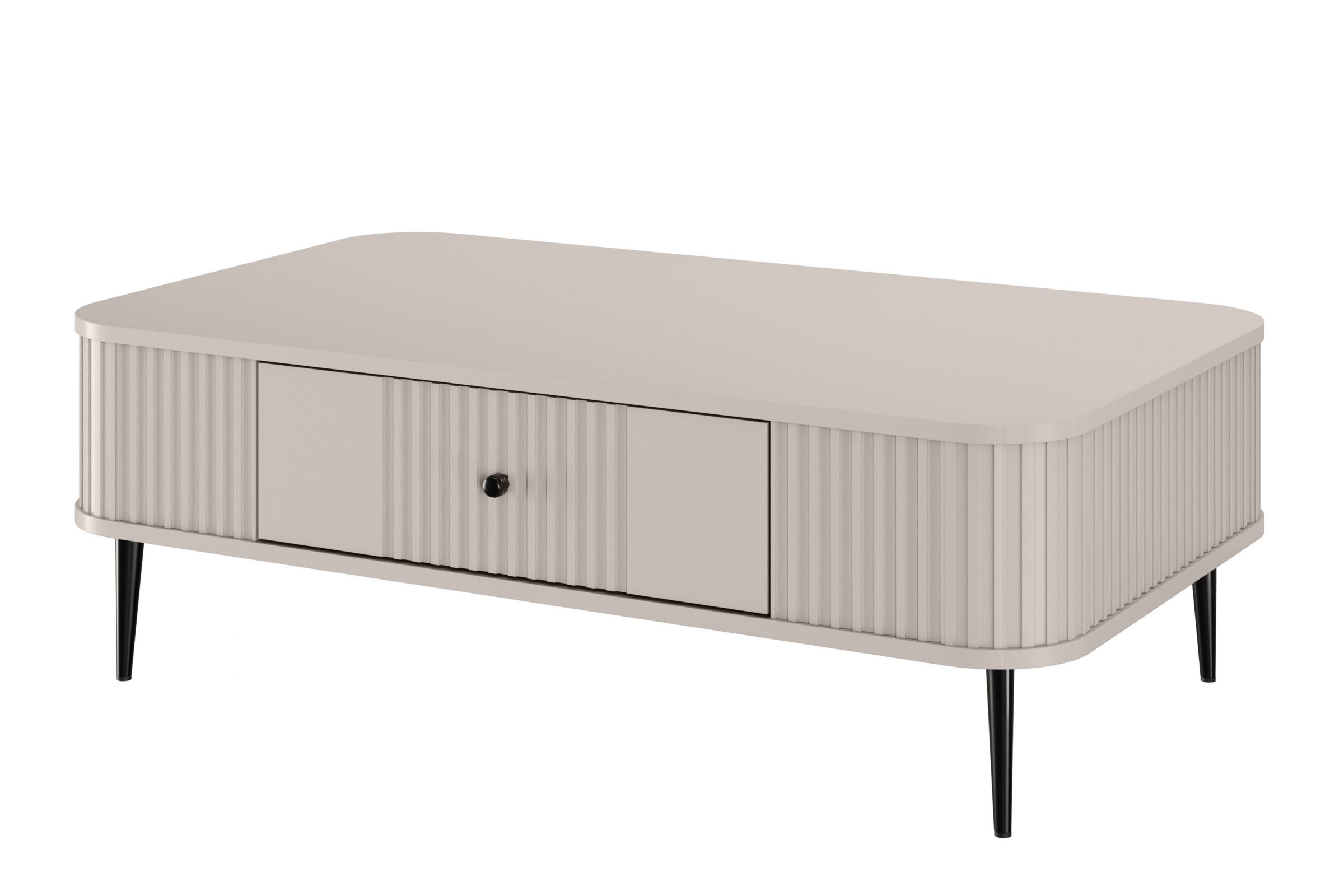 Konferenčný stolík Vespera 103x60 cm - kašmírová / čierne nožičky Konferenčný stolík z szuflada Vesper 103x60 cm - kašmír / čierny nožičky