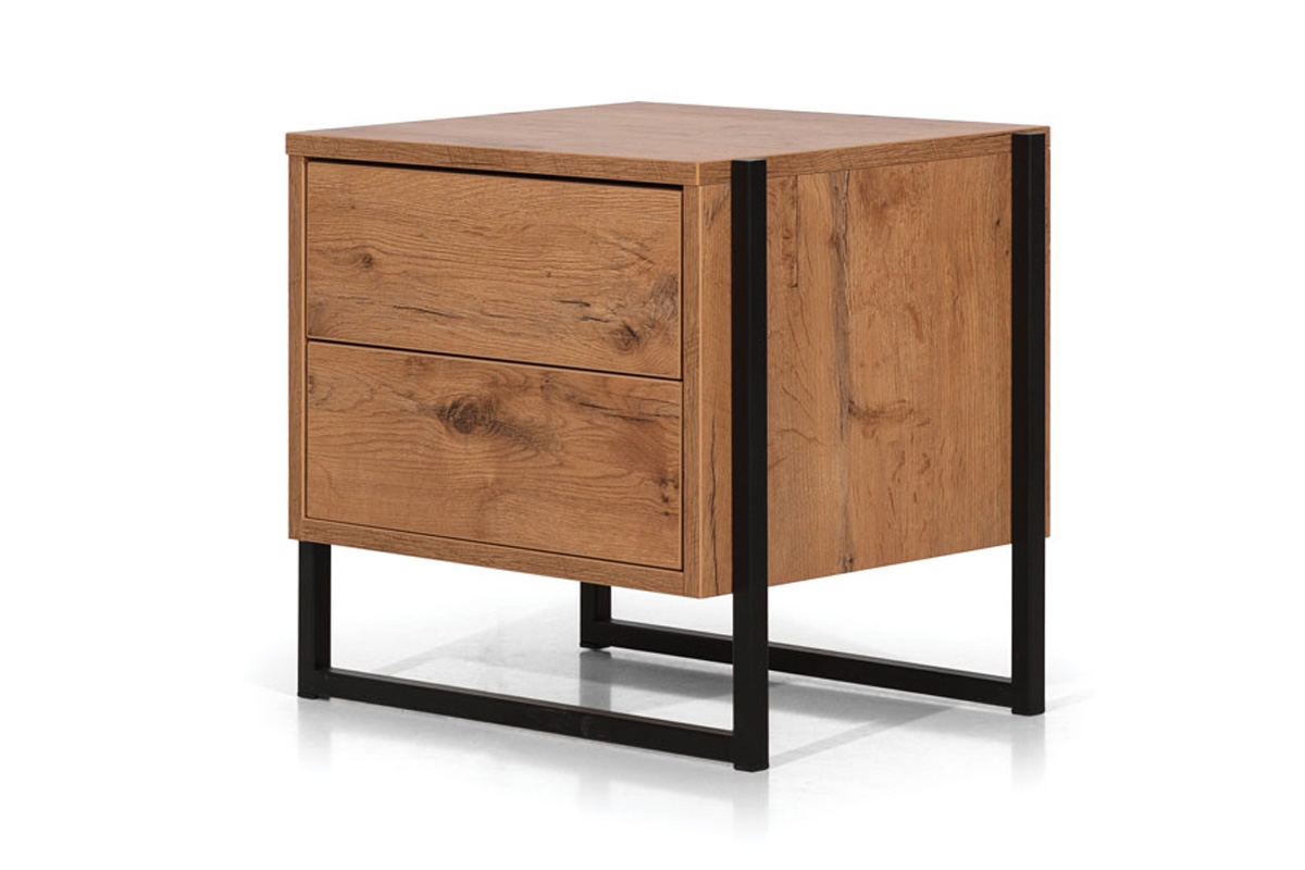 Noční stolek Loft - dub lancelot Noční Stolek se zásuvkami