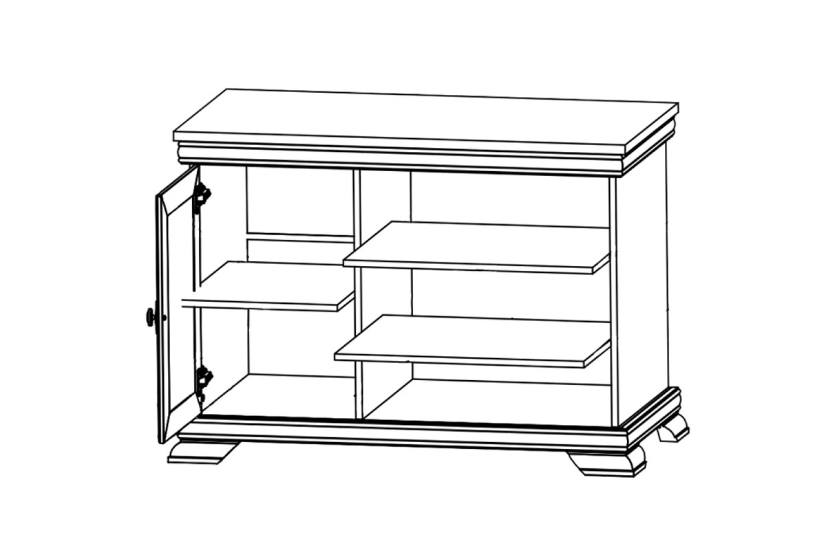TV skrinka Kora 108 cm - Borovica andersen - Limitovaná ponuka TV skrinka