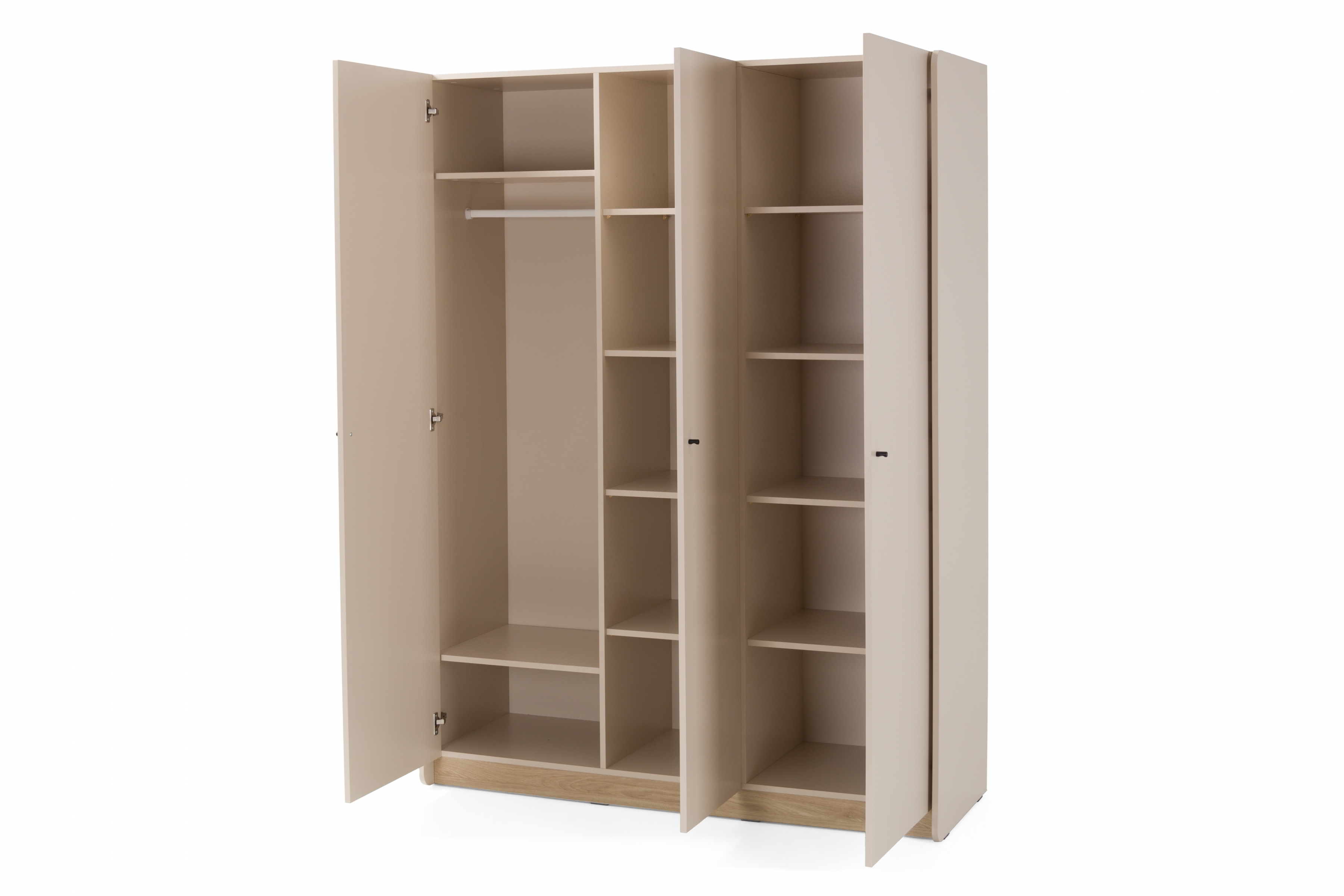 Šatníková skriňa Alessio 145 cm - béžová / dub olejovaný Skriňa Alessio 1 - 145 cm - Béžová Pieskový / Dub olejowany