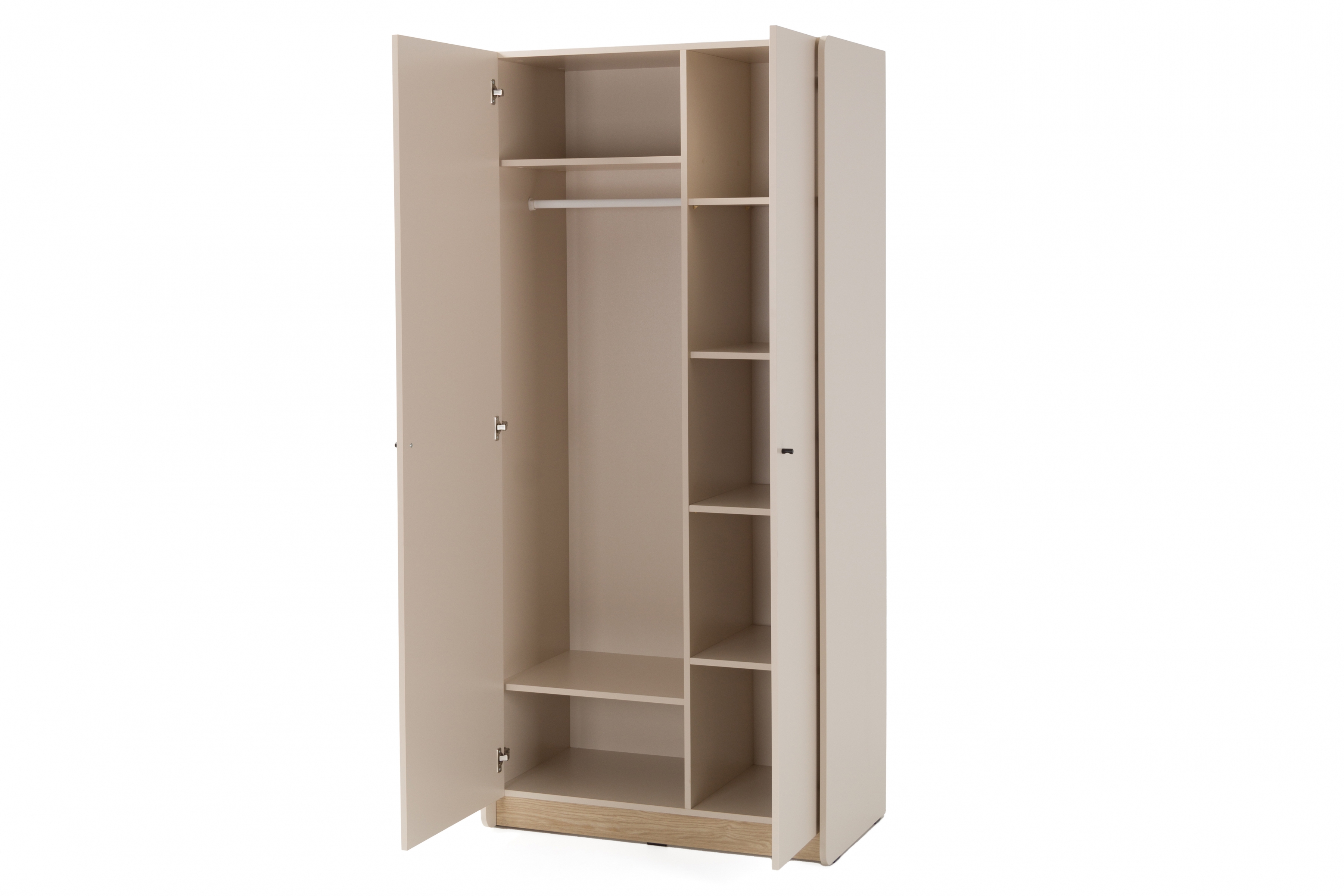 Šatníková skriňa Alessio 90 cm - béžová / dub olejovaný Skriňa Alessio 3 - 90 cm - Béžová Pieskový / Dub olejowany