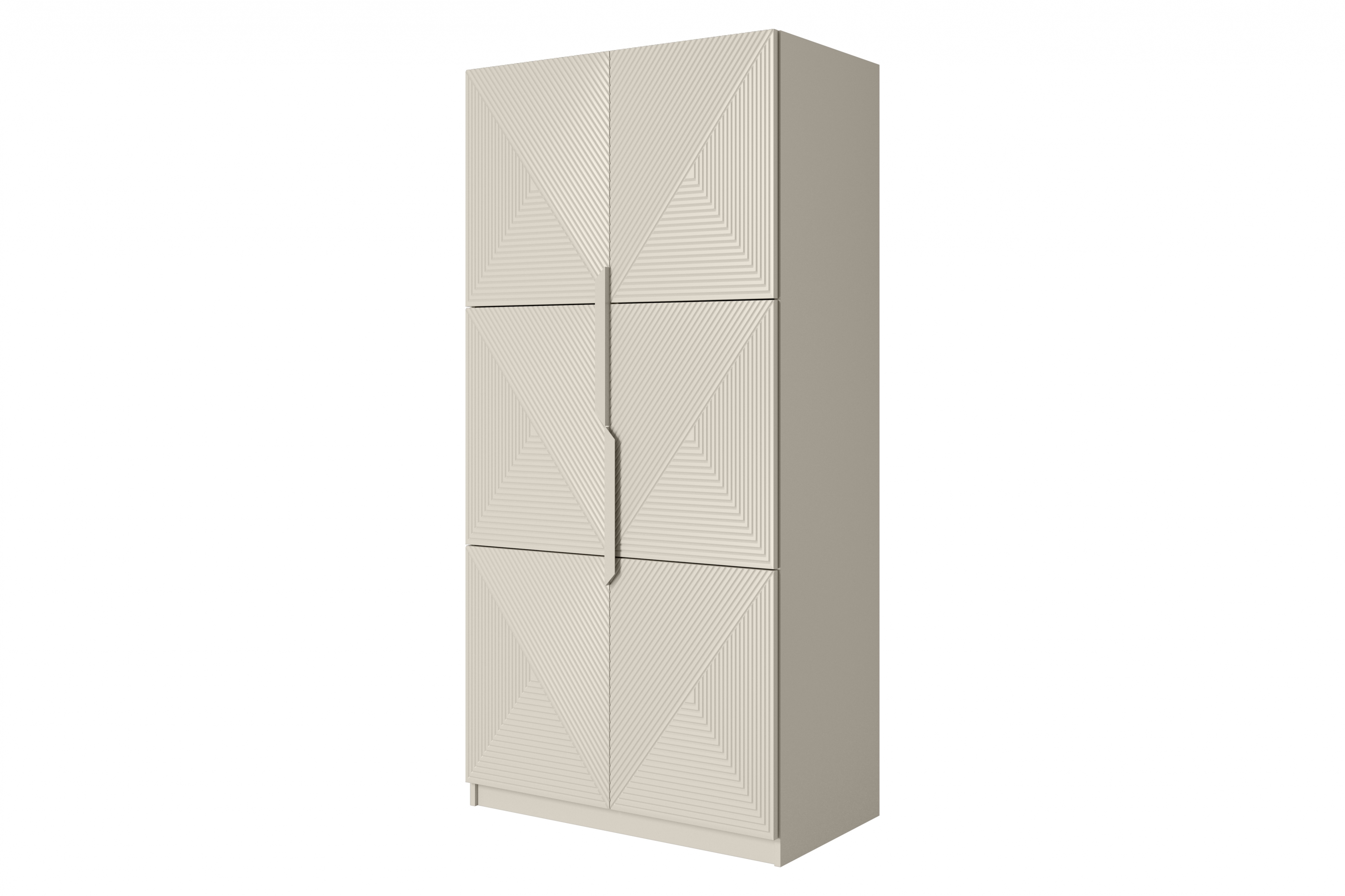 Skriňa Asha 100 cm - kašmírová / kašmírové úchytky Skriňa Asha 100 cm s frézovaným frontom i metalowymi uchwytami- kašmír / kaszmirowe úchyty