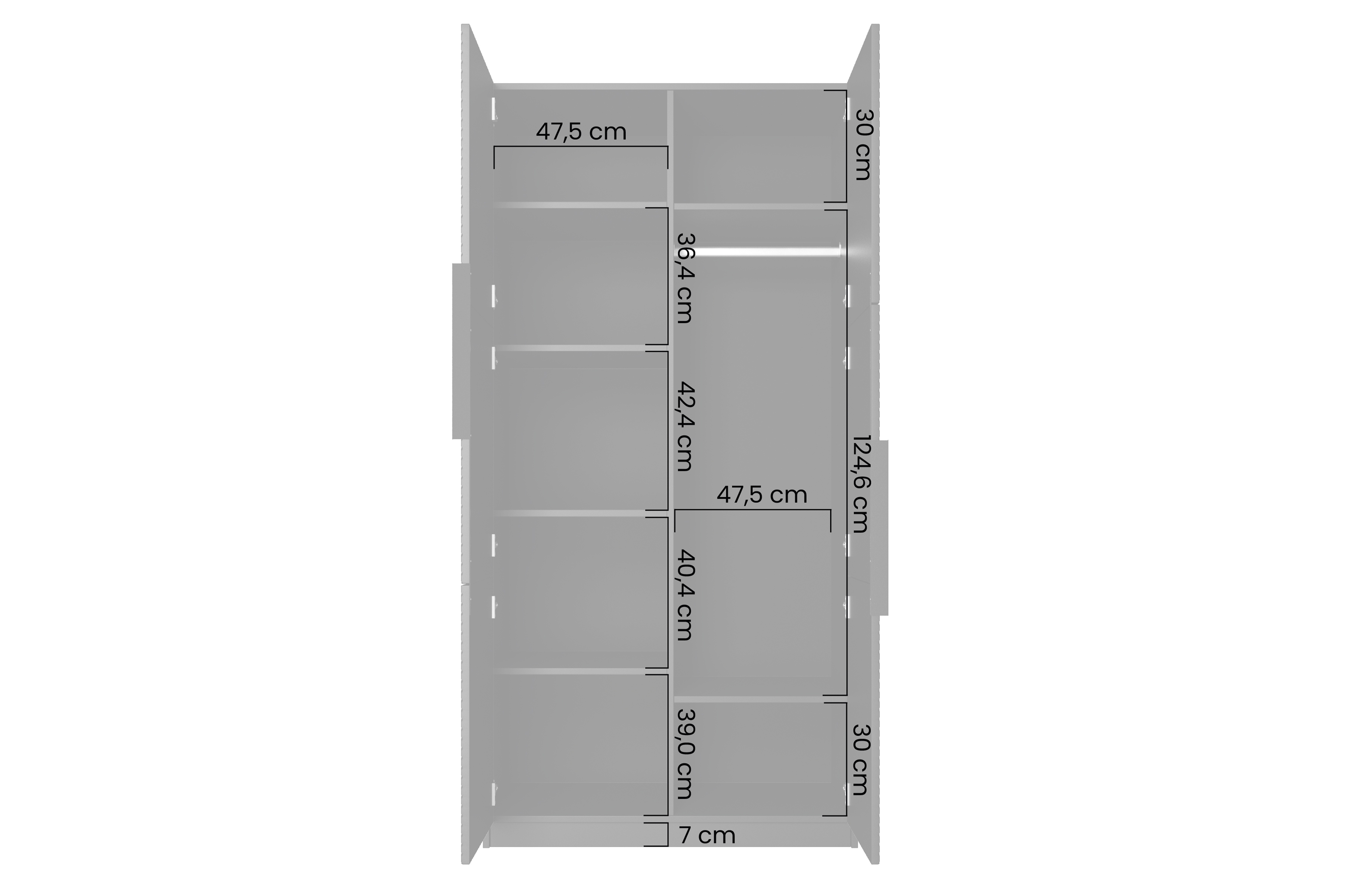 Skriňa Asha 100 cm - kašmírová / kašmírové úchytky Skriňa Asha 100 cm s frézovaným frontom i metalowymi uchwytami- kašmír / kaszmirowe úchyty