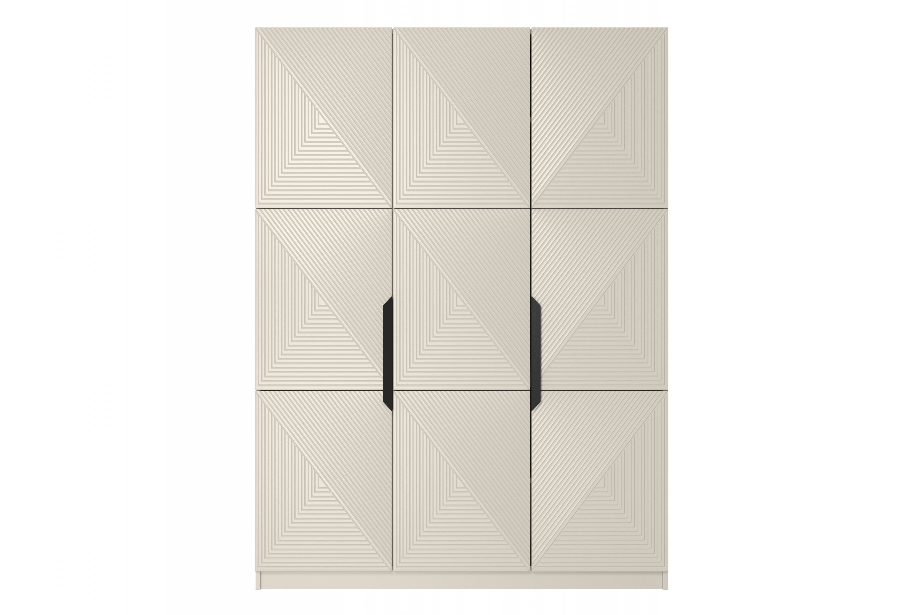 Skriňa Asha 150 cm - kašmírová / čierne úchytky Skriňa Asha 150 cm z metalowymi uchwytami - kašmír / čierny úchyty