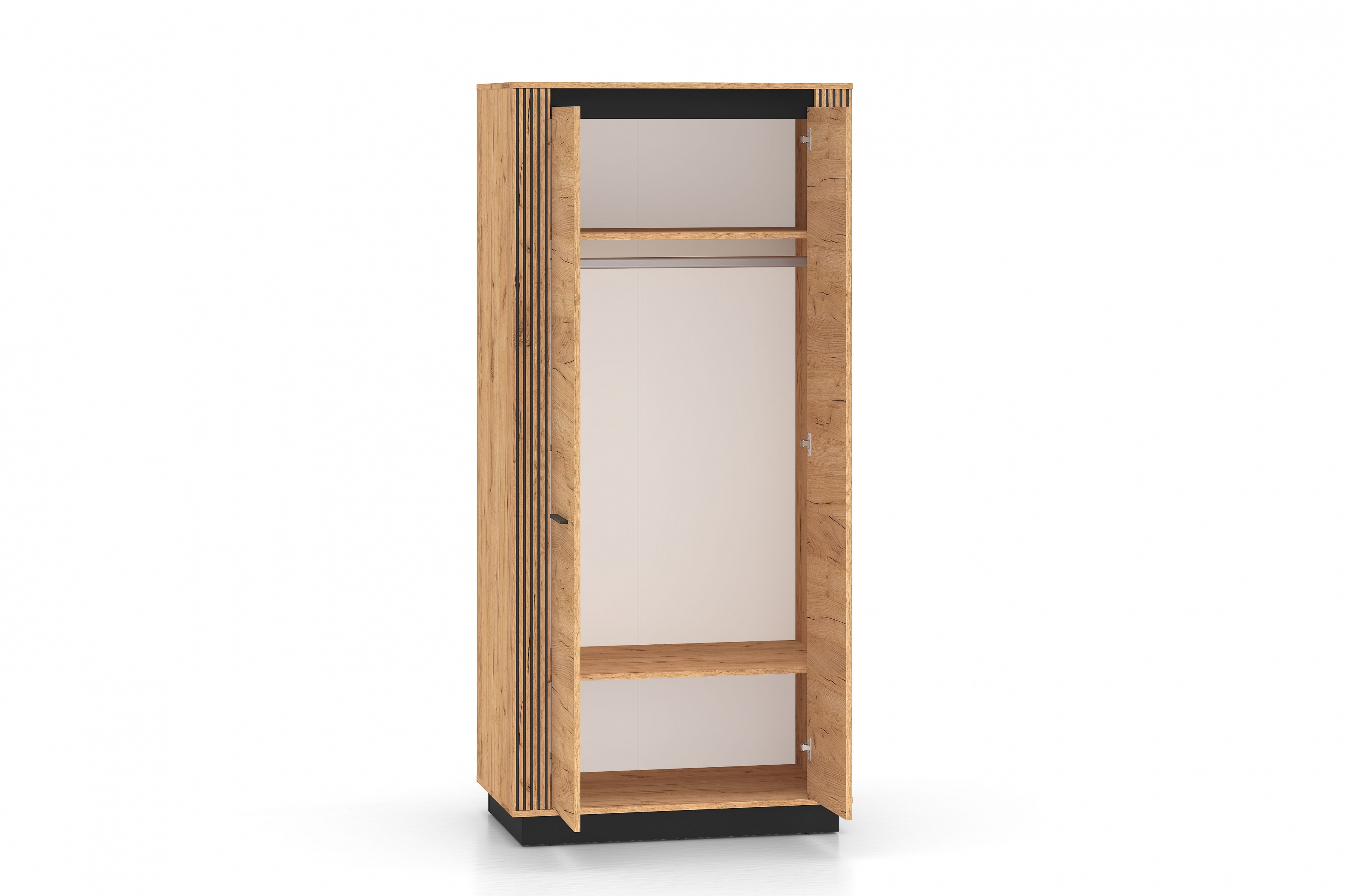 Skříň Clawi 92 cm - dub craft zlatý / černá skříň Clawi 03 - 92 cm - dub craft zlatá / černá