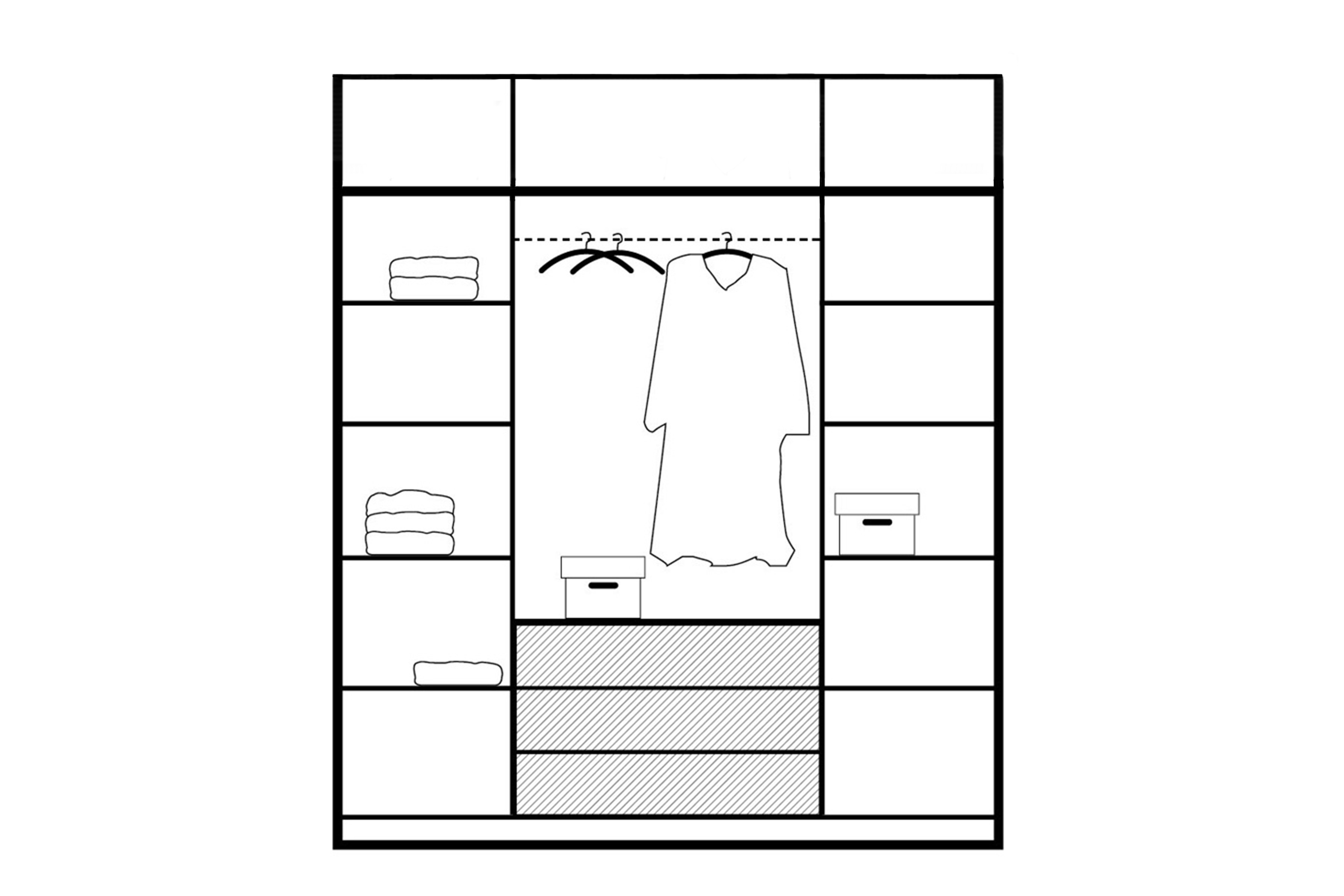 Skříň Bali 196 cm s nástavcem - tlumená modrá skříň čtyřdveřová Lutori 196 cm z zrcadlem i nadstawka - zgaszony blankyt