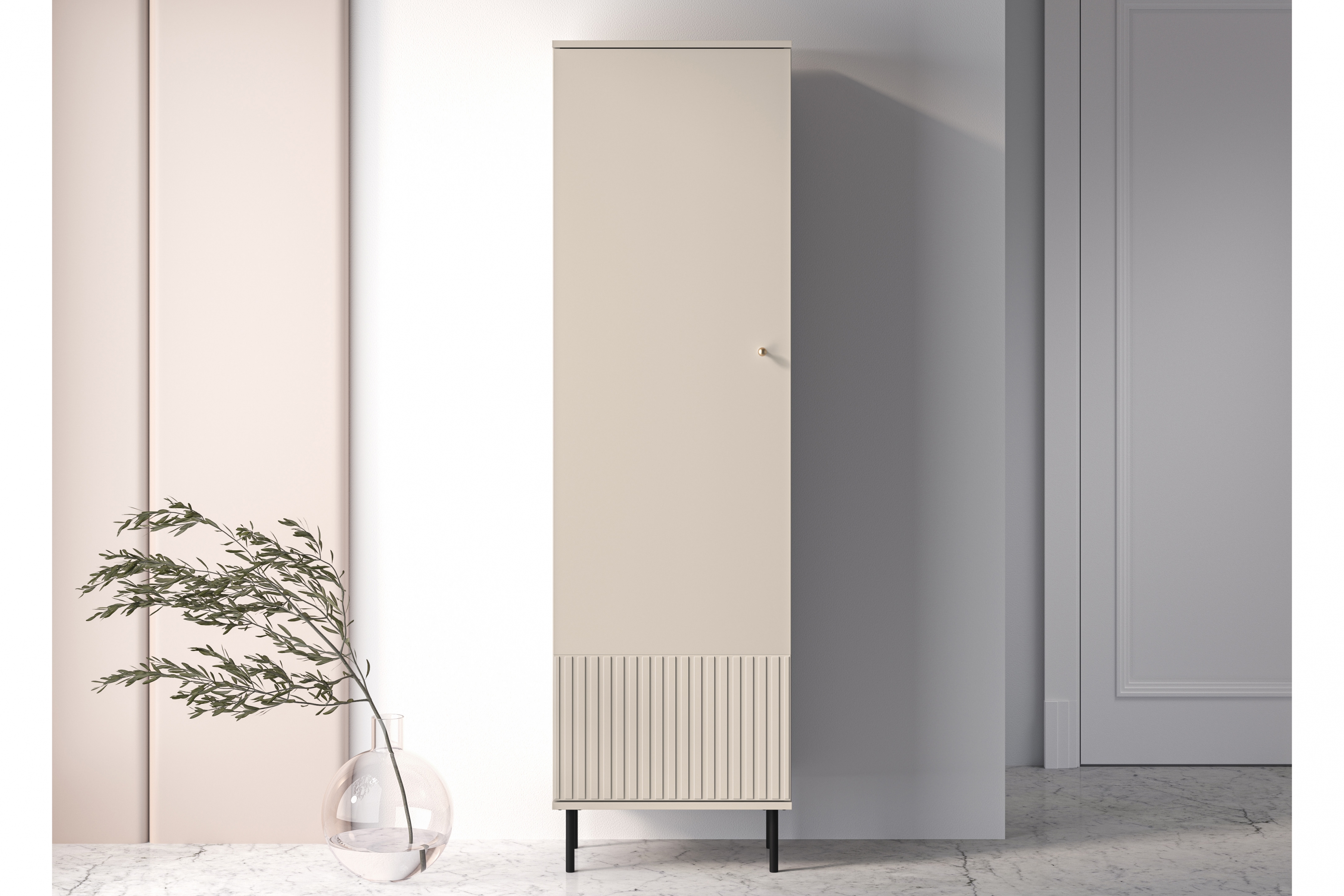 Předsíňová skříň Jamuzi 55 cm - kašmír skříň do předsíně Jamuzi 12 - 55 cm - kašmír