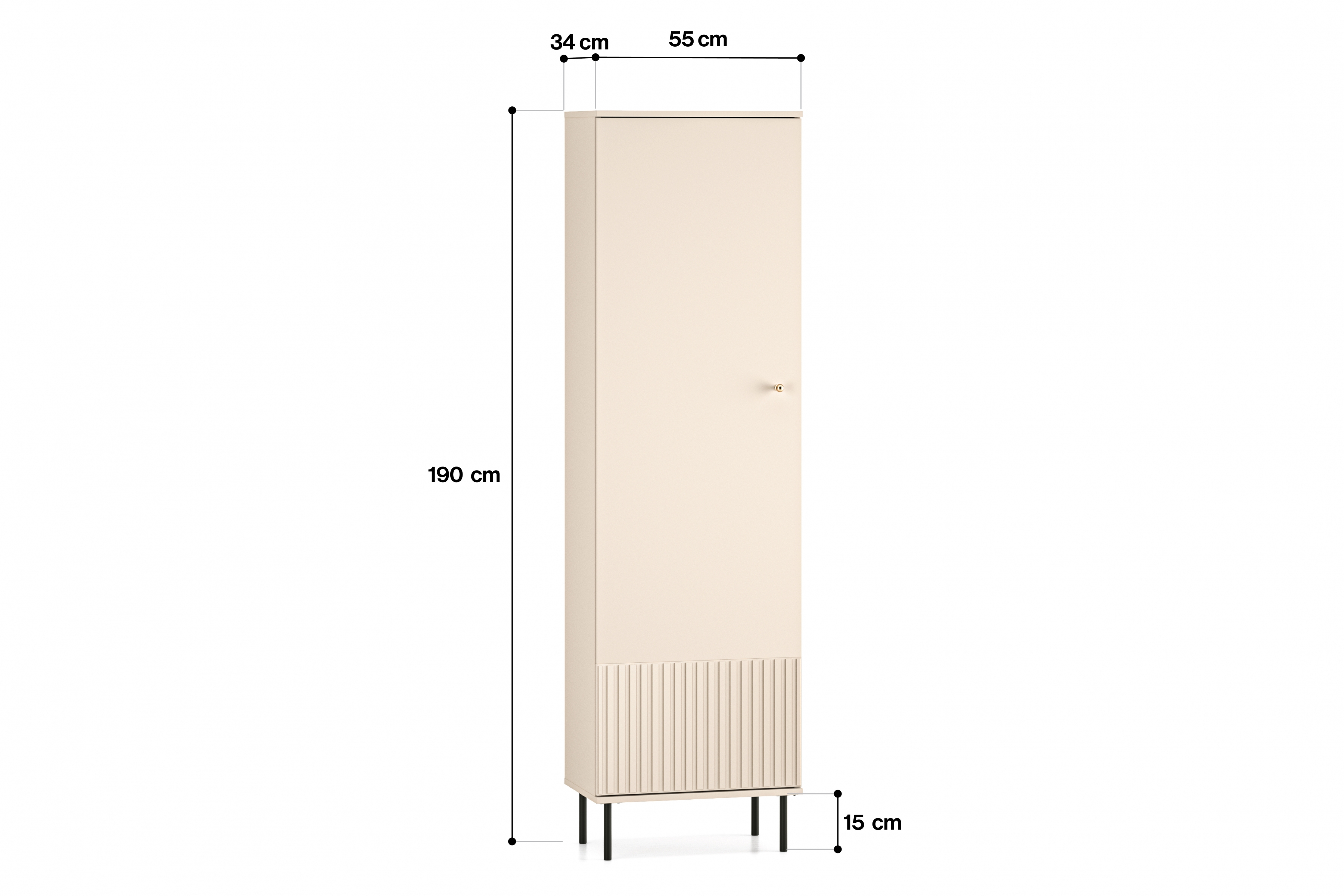 Předsíňová skříň Jamuzi 55 cm - kašmír skříň do předsíně Jamuzi 12 - 55 cm - kašmír