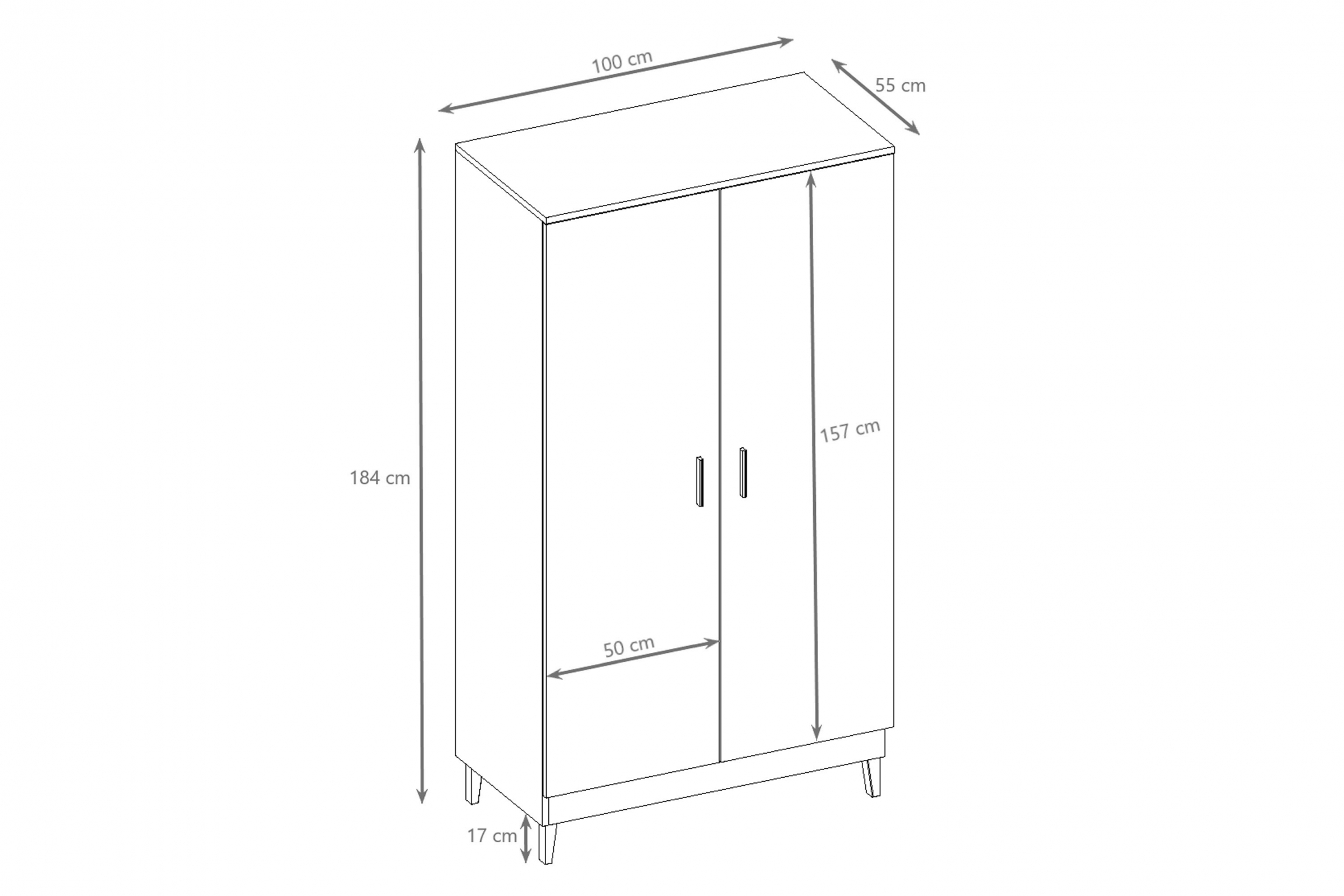 Dětská skříň Balio 100 cm - bílá skříň dziecieca Balio 100 cm - bílá