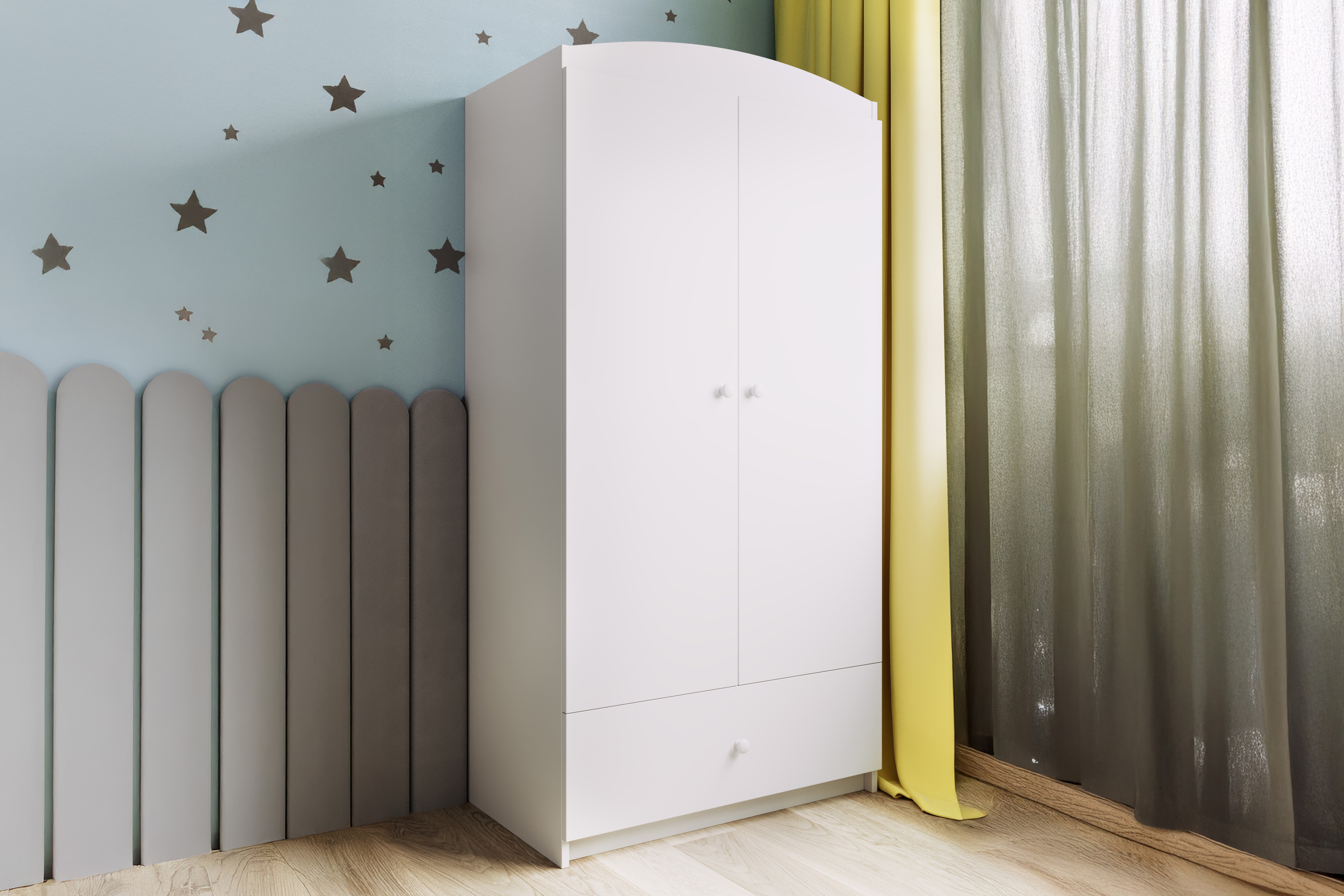 Dětská skříň Bonzo 90 cm se zásuvkou - bílá skříň dziecieca Bonzo 90 cm z szuflada - bílá