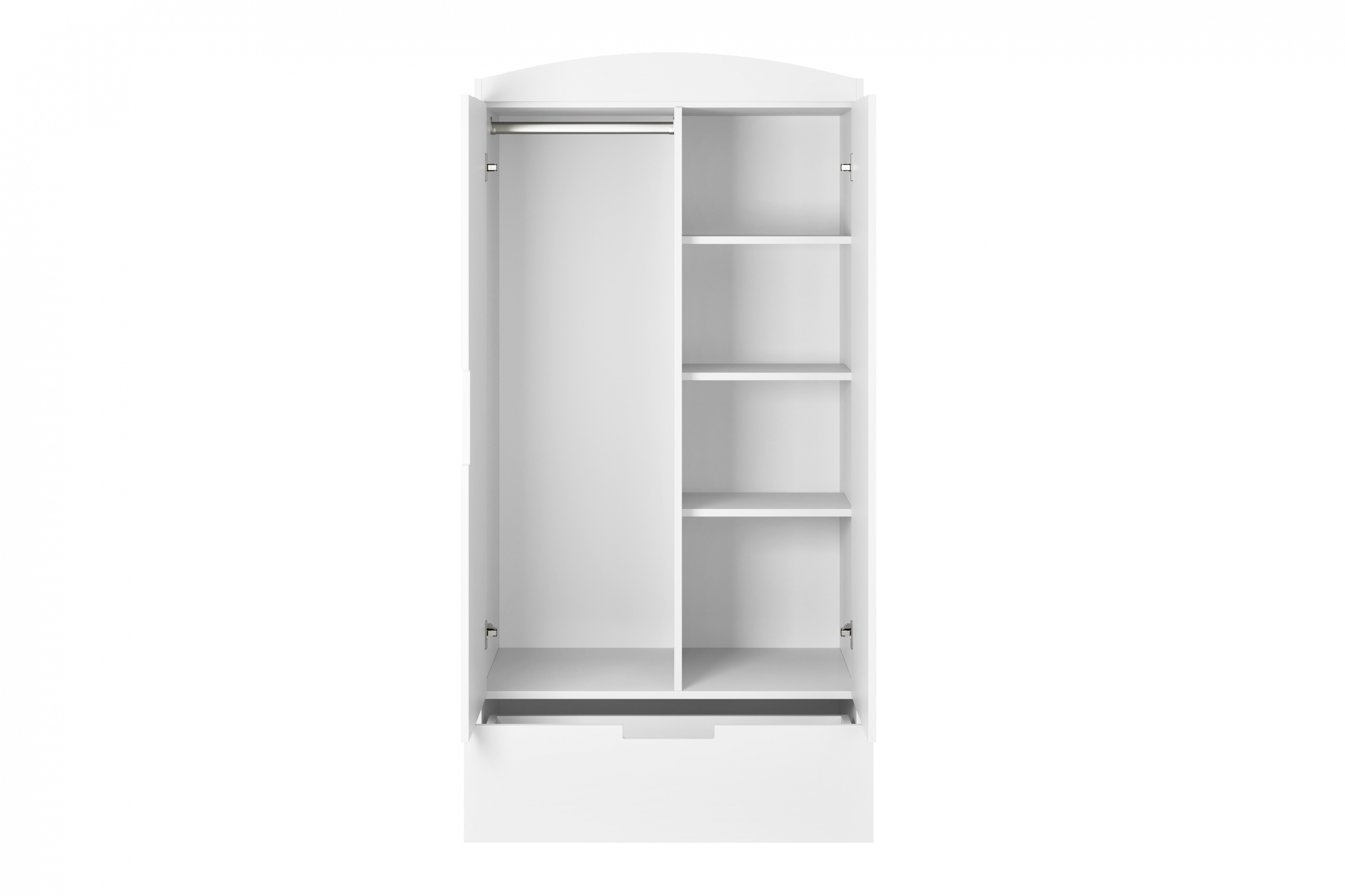 Detská šatníková skriňa Guli 90 cm so zásuvkou - biela Skriňa dziecieca Guli 90 cm z szuflada - Biely